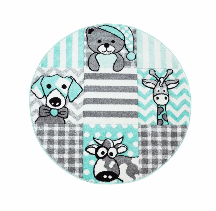 Kinderteppich - Bueno Animals (Türkis)