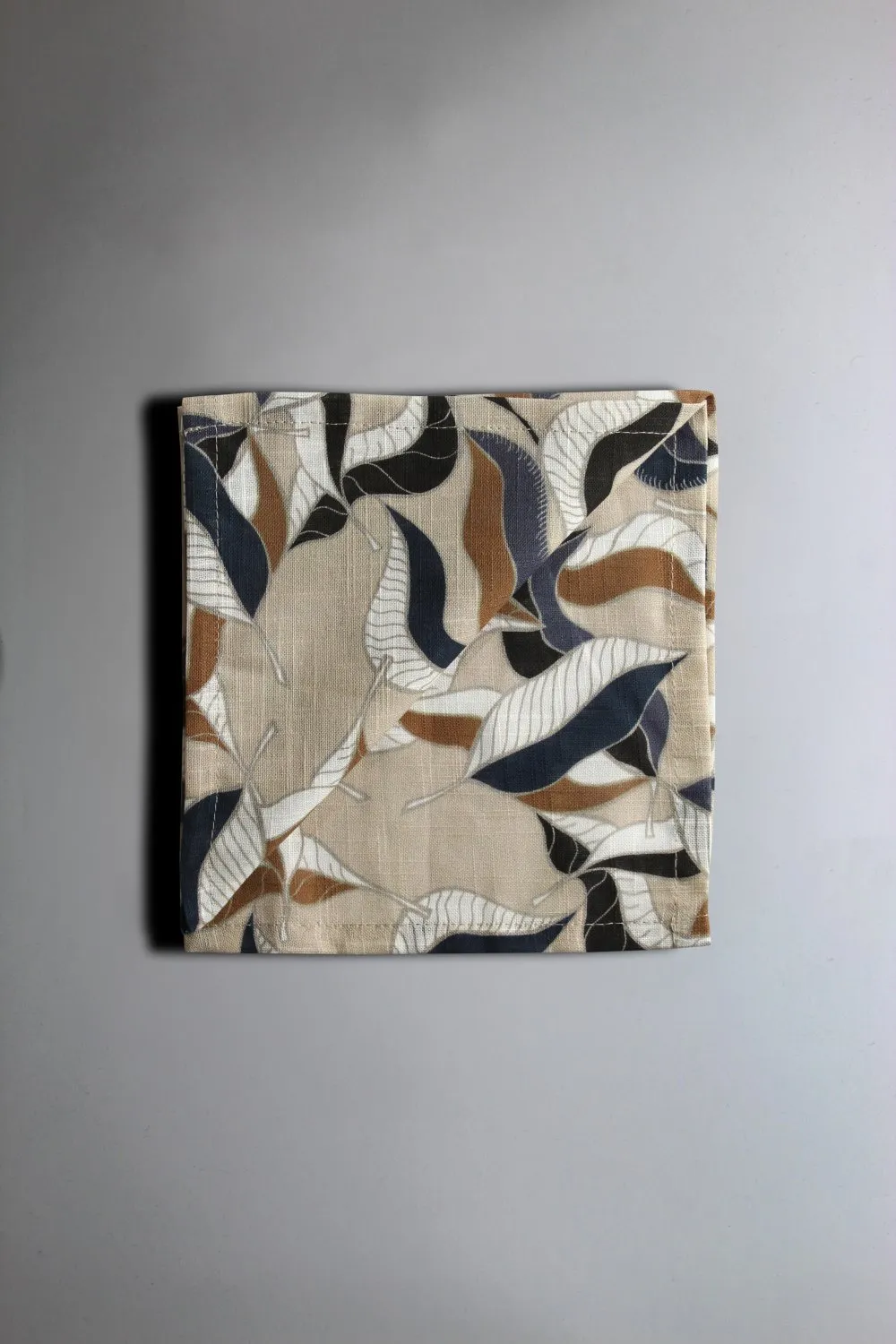 Serviette im 4er-Pack - Amalie (grau/blau)