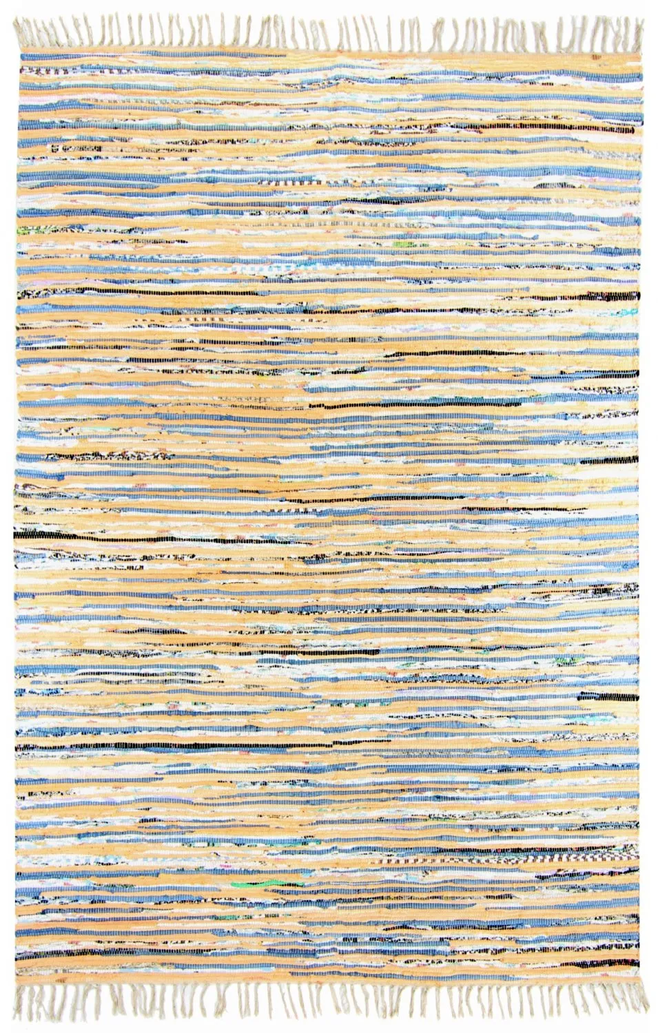 Flickenteppich - Delhi (beige/blau)