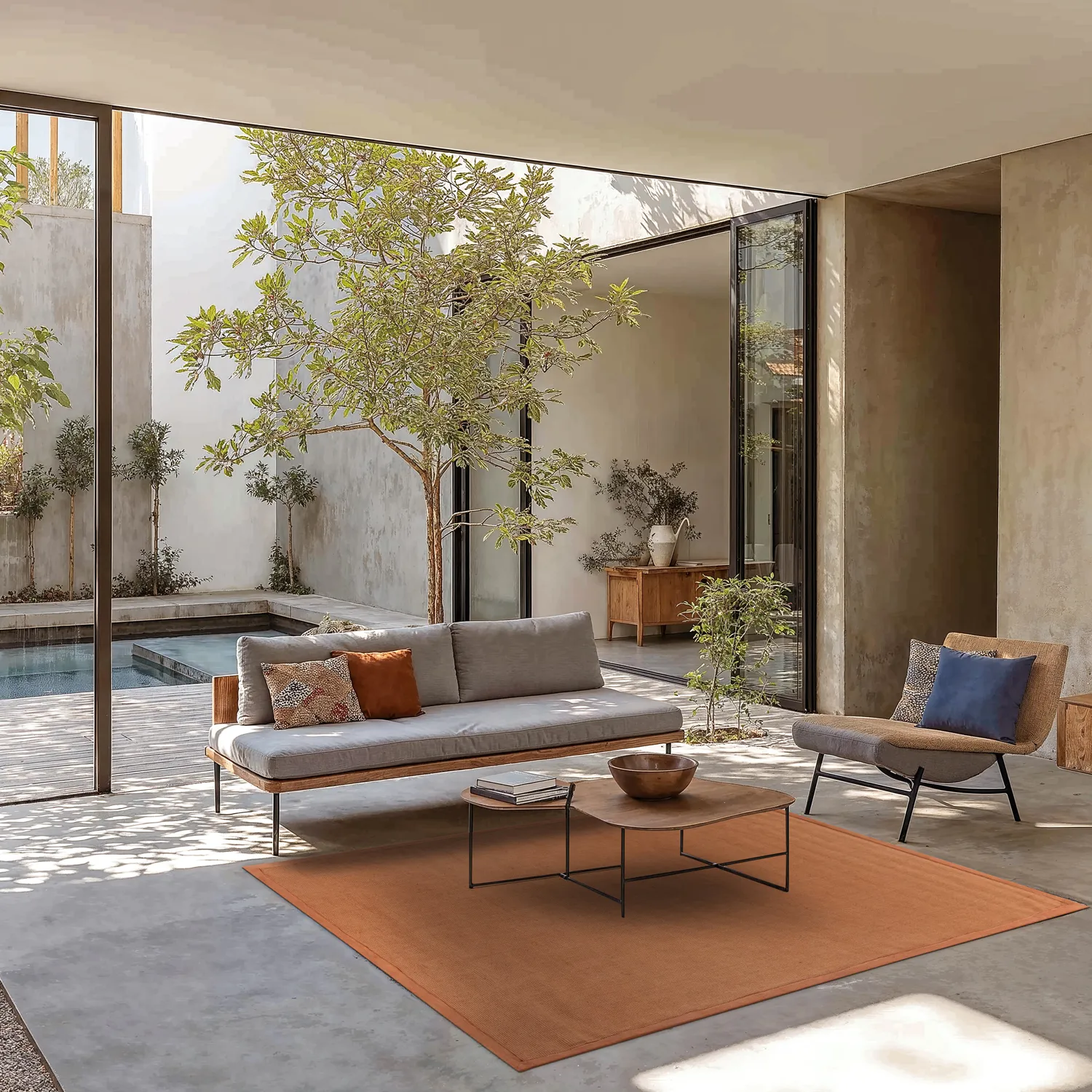 Sisal-Teppich - Agave (braun-orange)