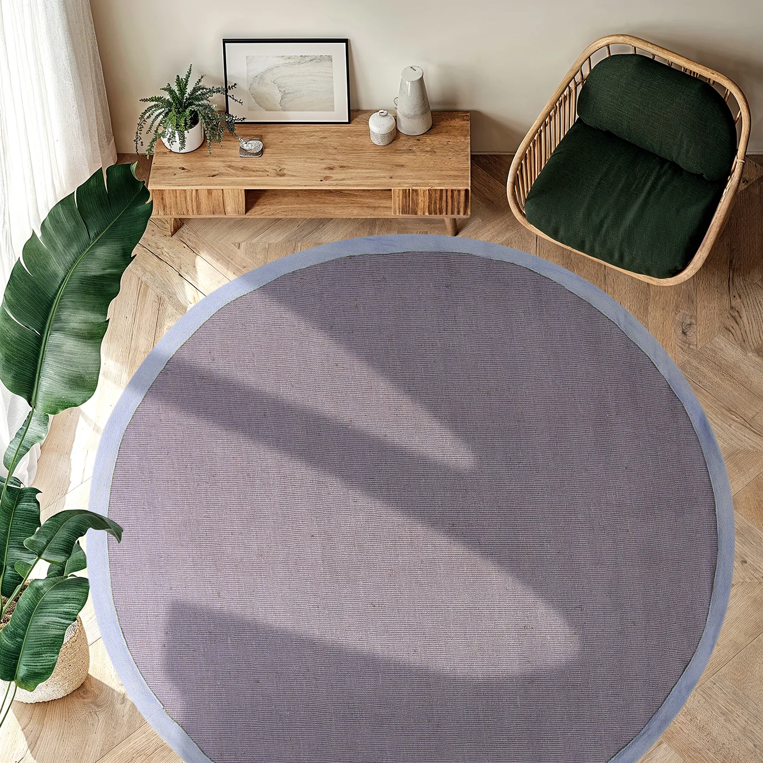 Rund Teppich (sisal) - Agave (grau)