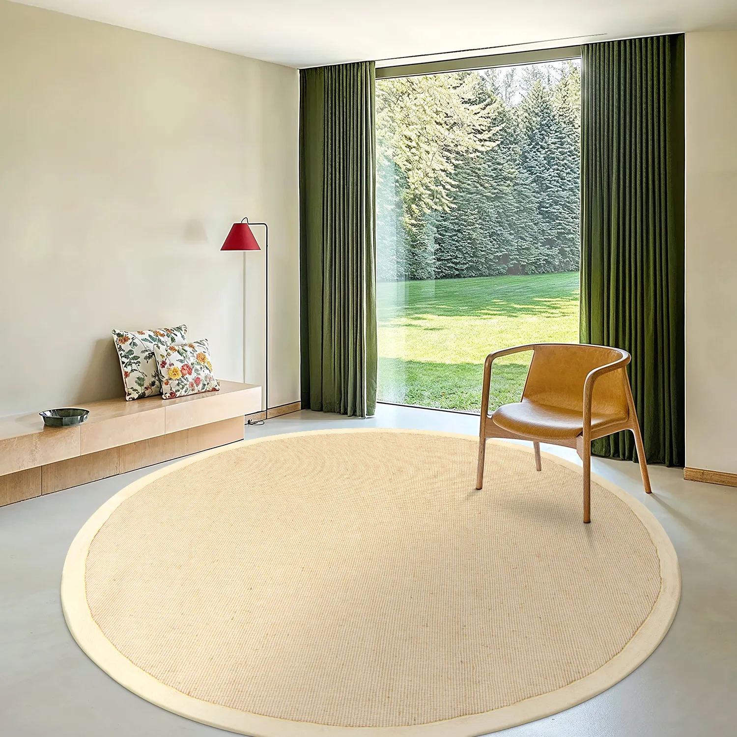 Rund Teppich (sisal) - Agave (beige/beige)