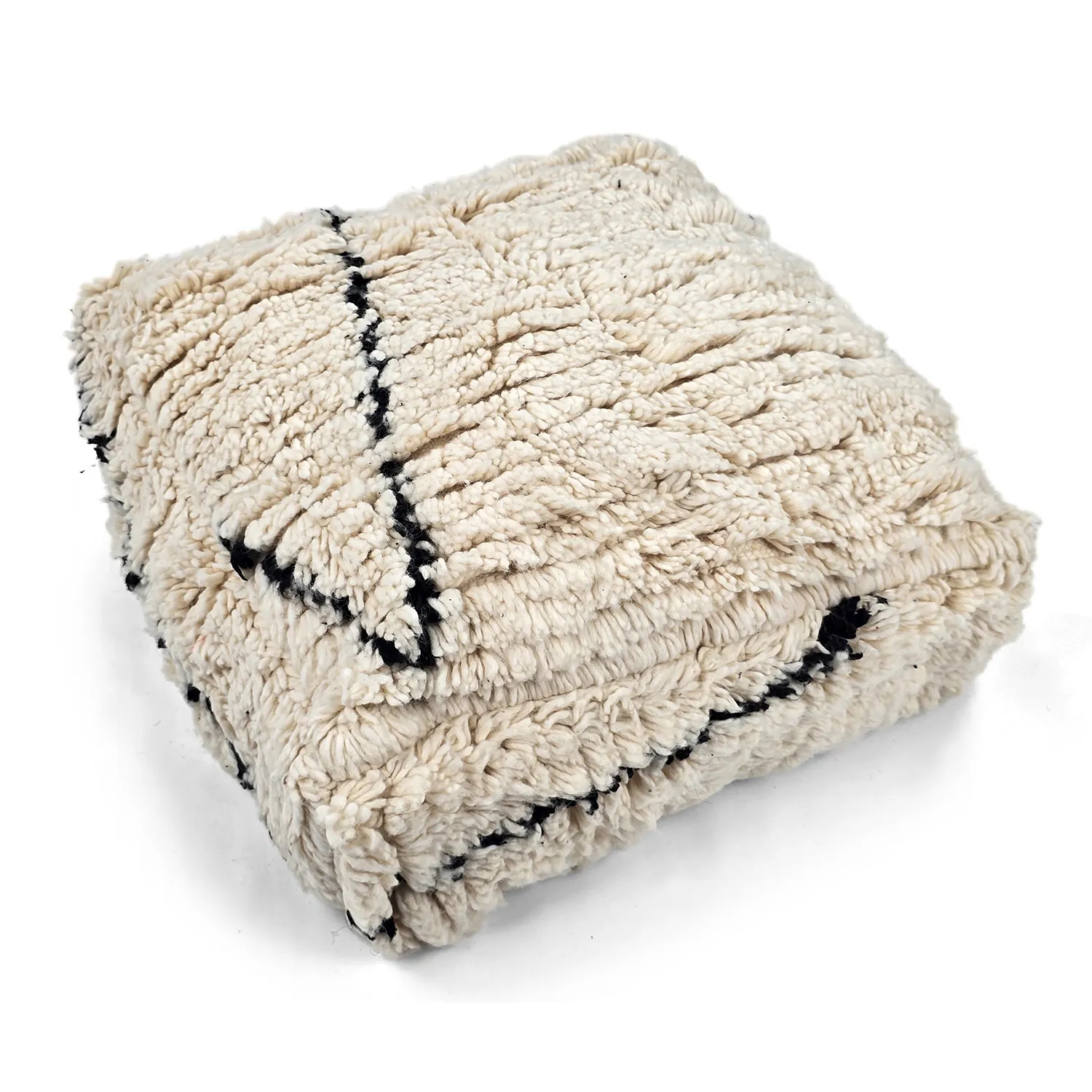 Sitzpoufs - Marokkanischer Pouf Beni Ourain 052