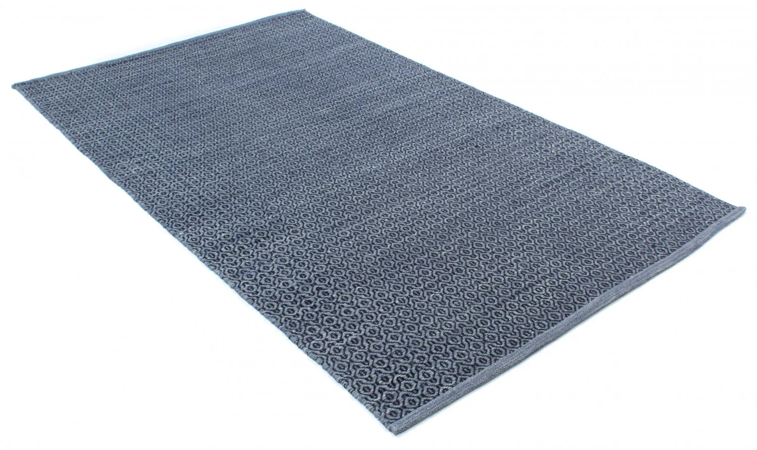 Wollteppich - Snowshill (blau/schwarz)