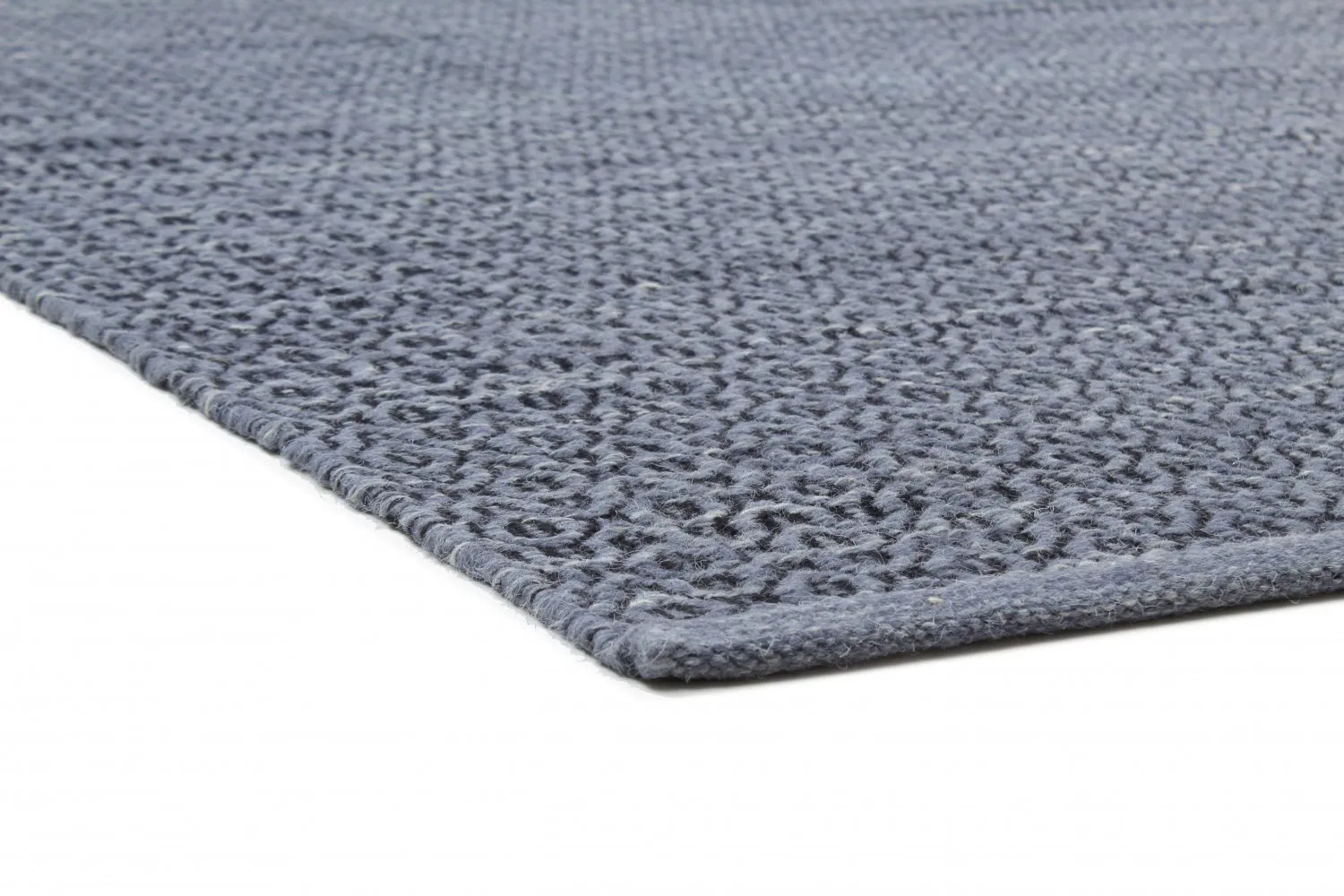 Wollteppich - Snowshill (blau/schwarz)