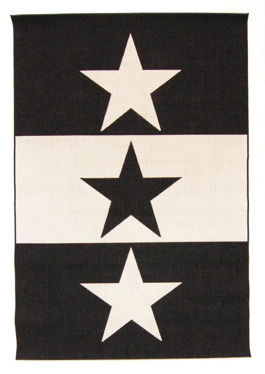 Wilton-Teppich - Three Star (schwarz/weiß)