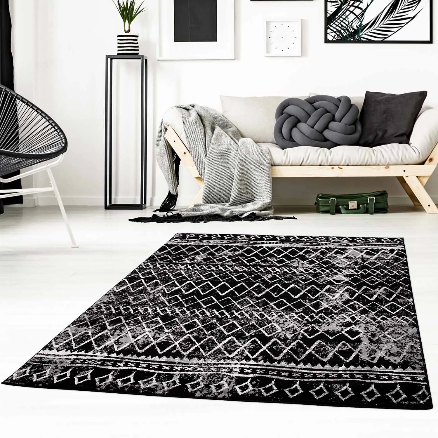 Wilton-Teppich - Meknes (schwarz)