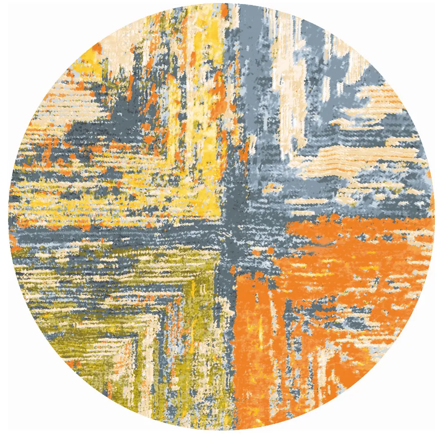 Rund Teppich - Tizzano (orange/bunt)