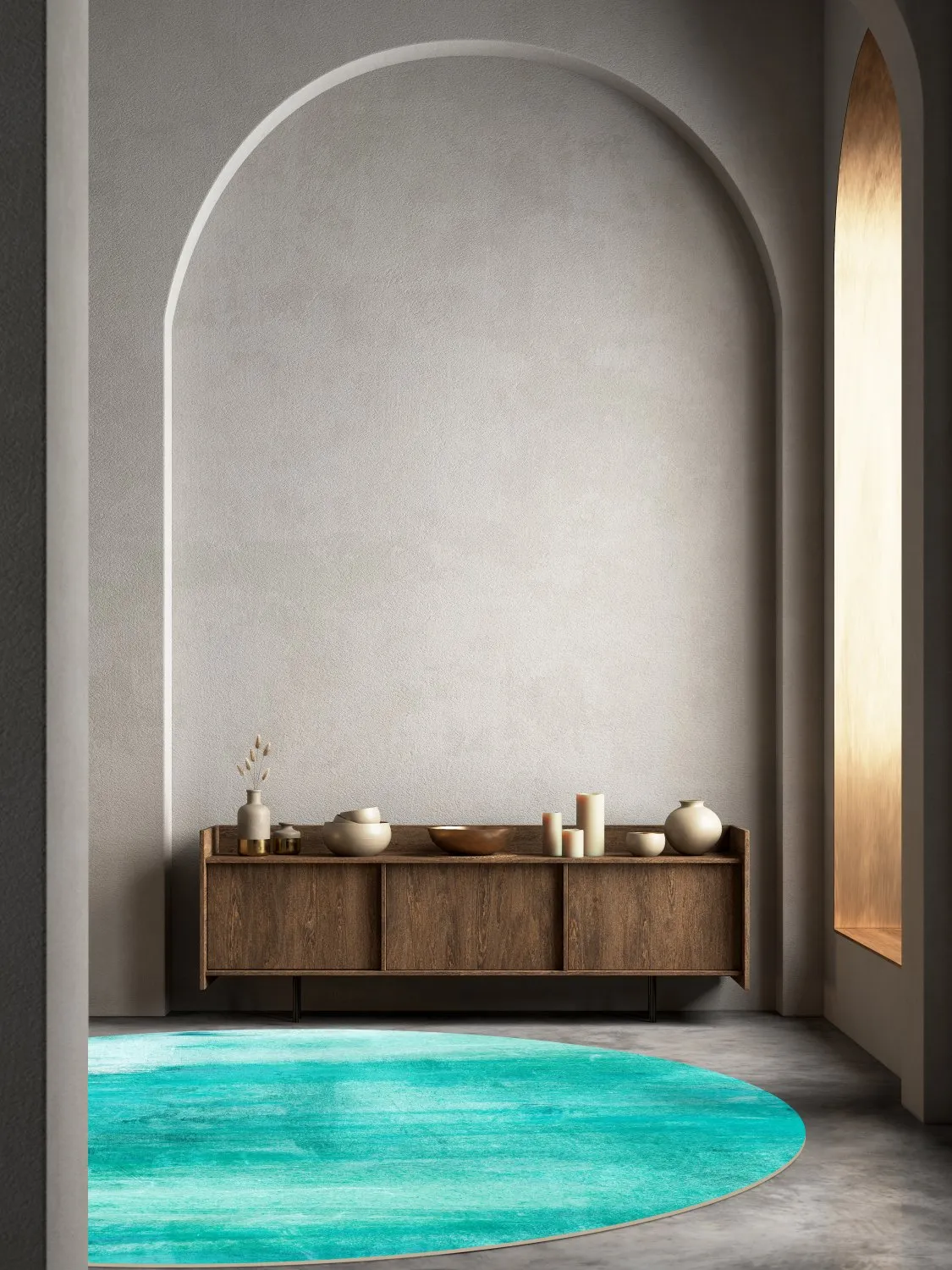 Rund Teppich - Jolie (türkis)