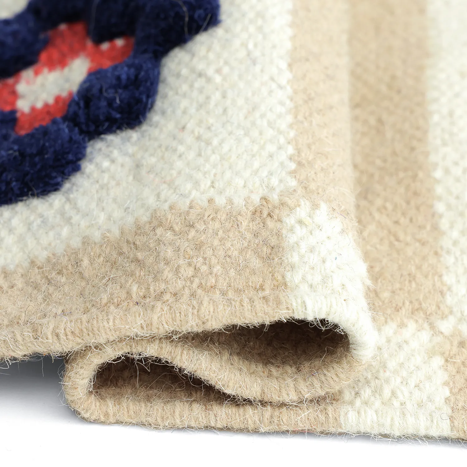 Wollteppich - Lausanne Flatweave Tufted Premium (weiß/beige)
