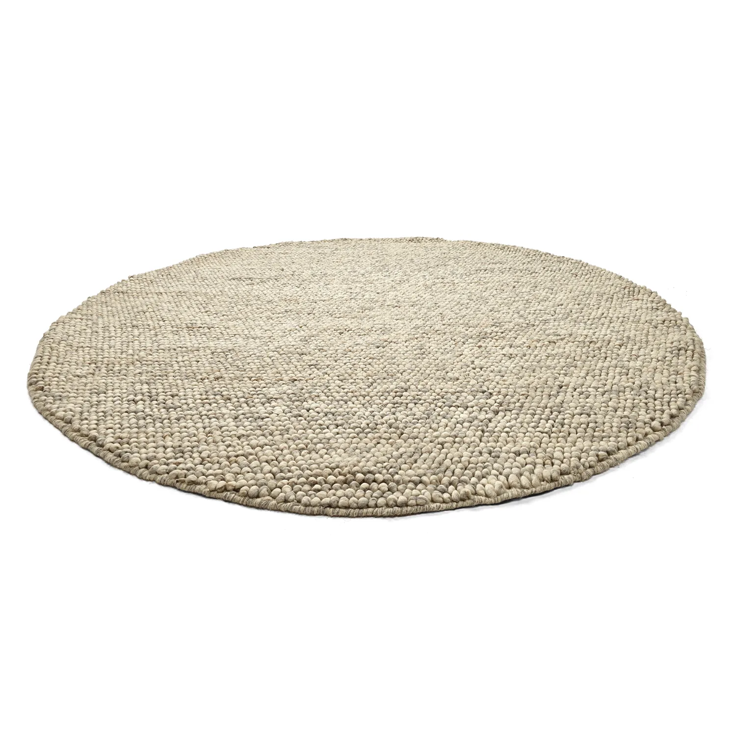 Rund Teppich - Avafors Wool Bubble (grau/beige)