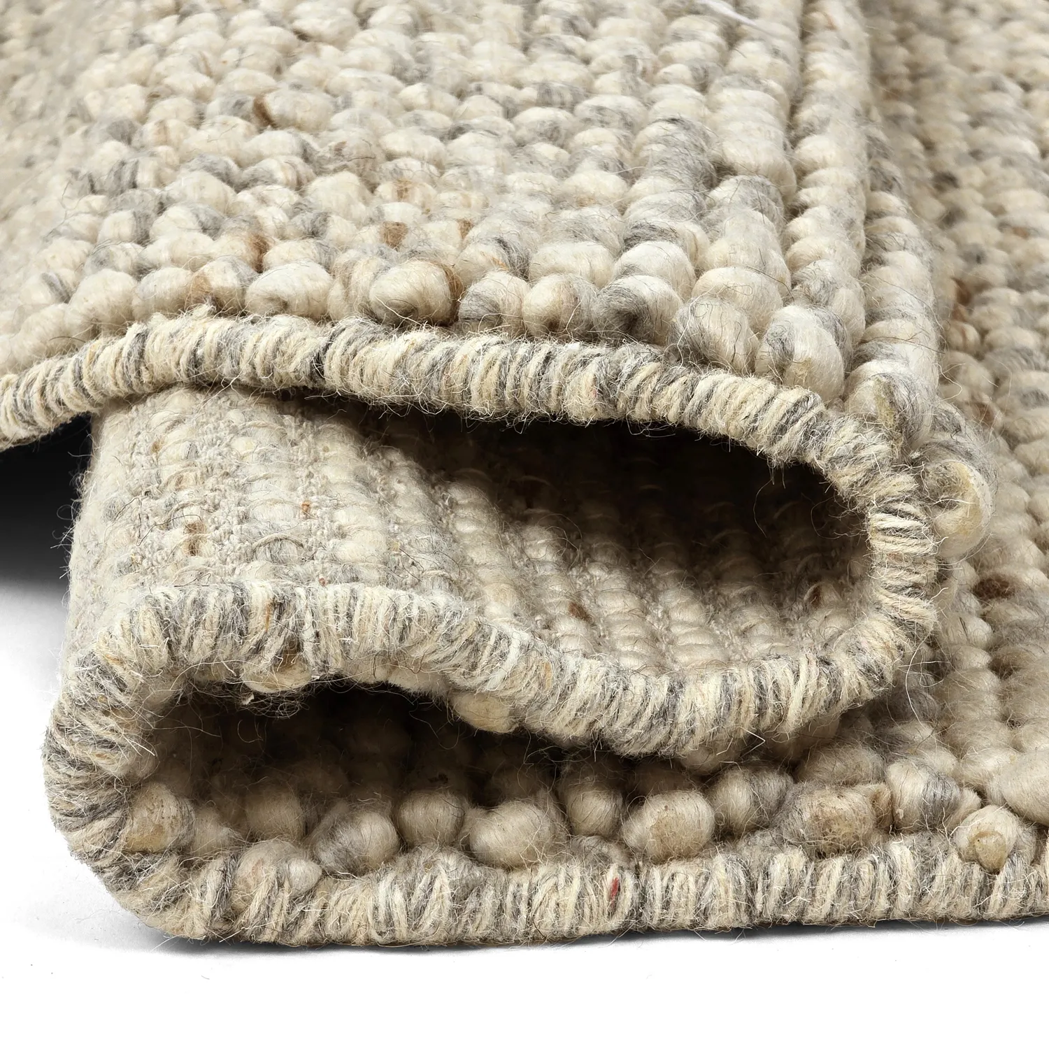 Rund Teppich - Avafors Wool Bubble (grau/beige)