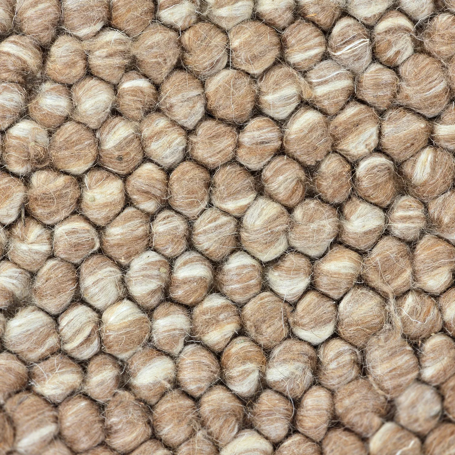 Wollteppich - Avafors Wool Bubble (hellbraun/weiß)