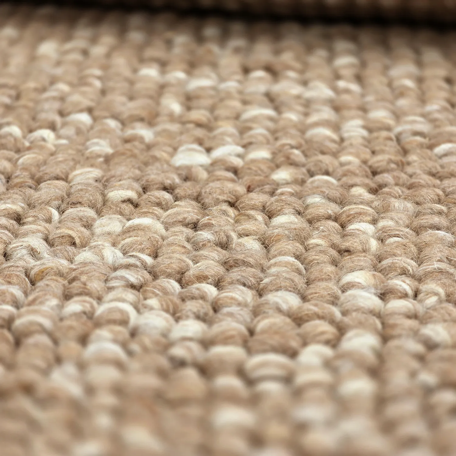 Rund Teppich - Avafors Wool Bubble (hellbraun/weiß)