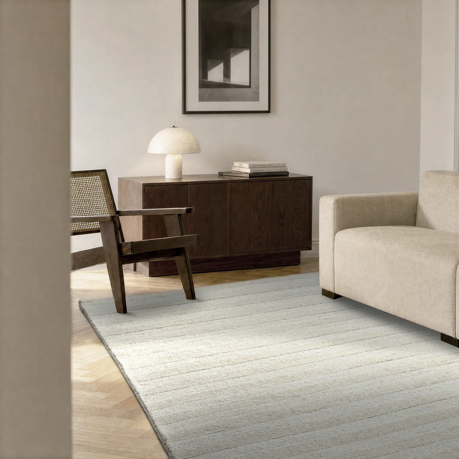 Wollteppich - Brenta Handloom Wool Premium (creme)