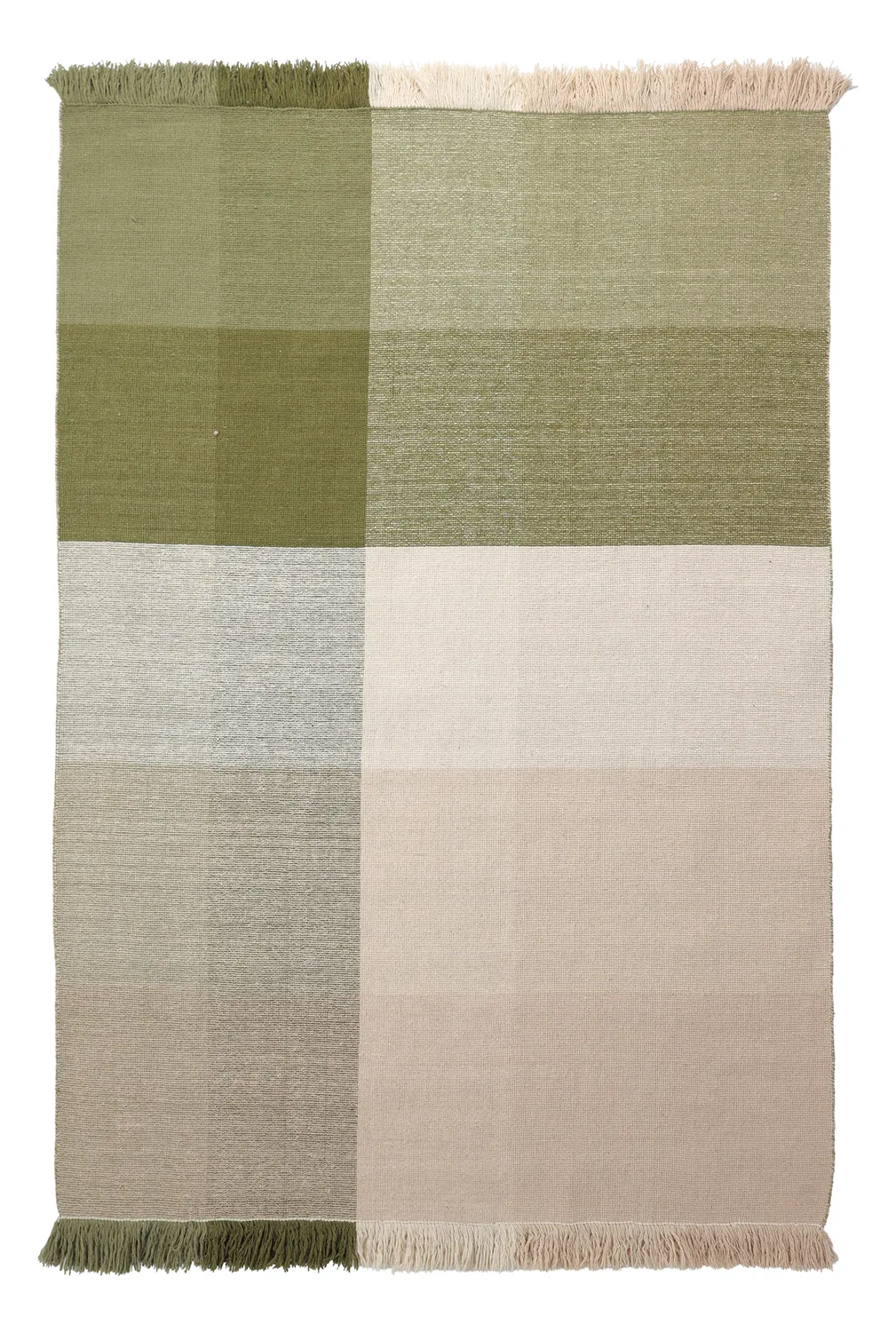 Wollteppich - Chaves (grün/beige)