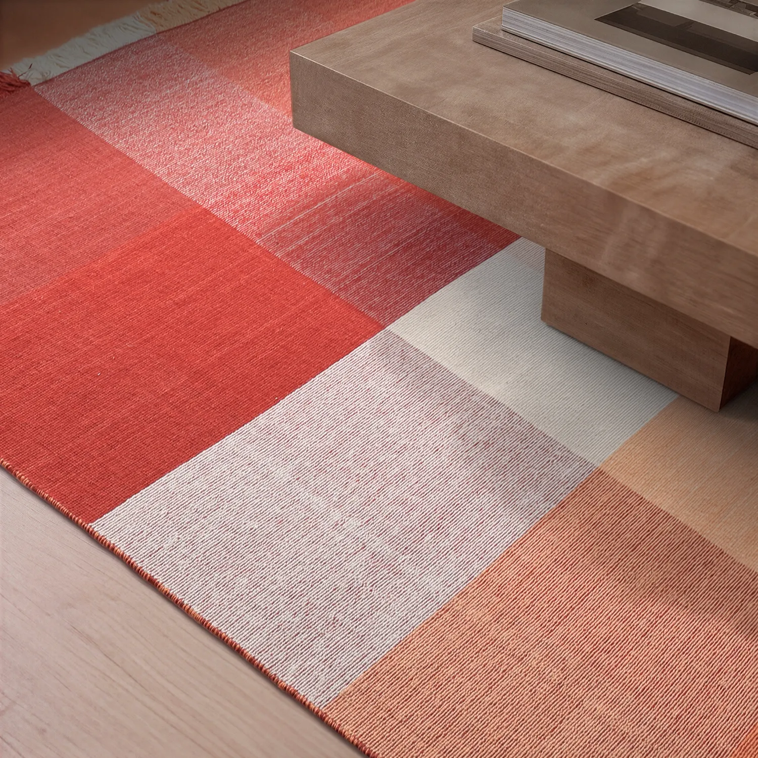 Wollteppich - Chaves (rot/orange)