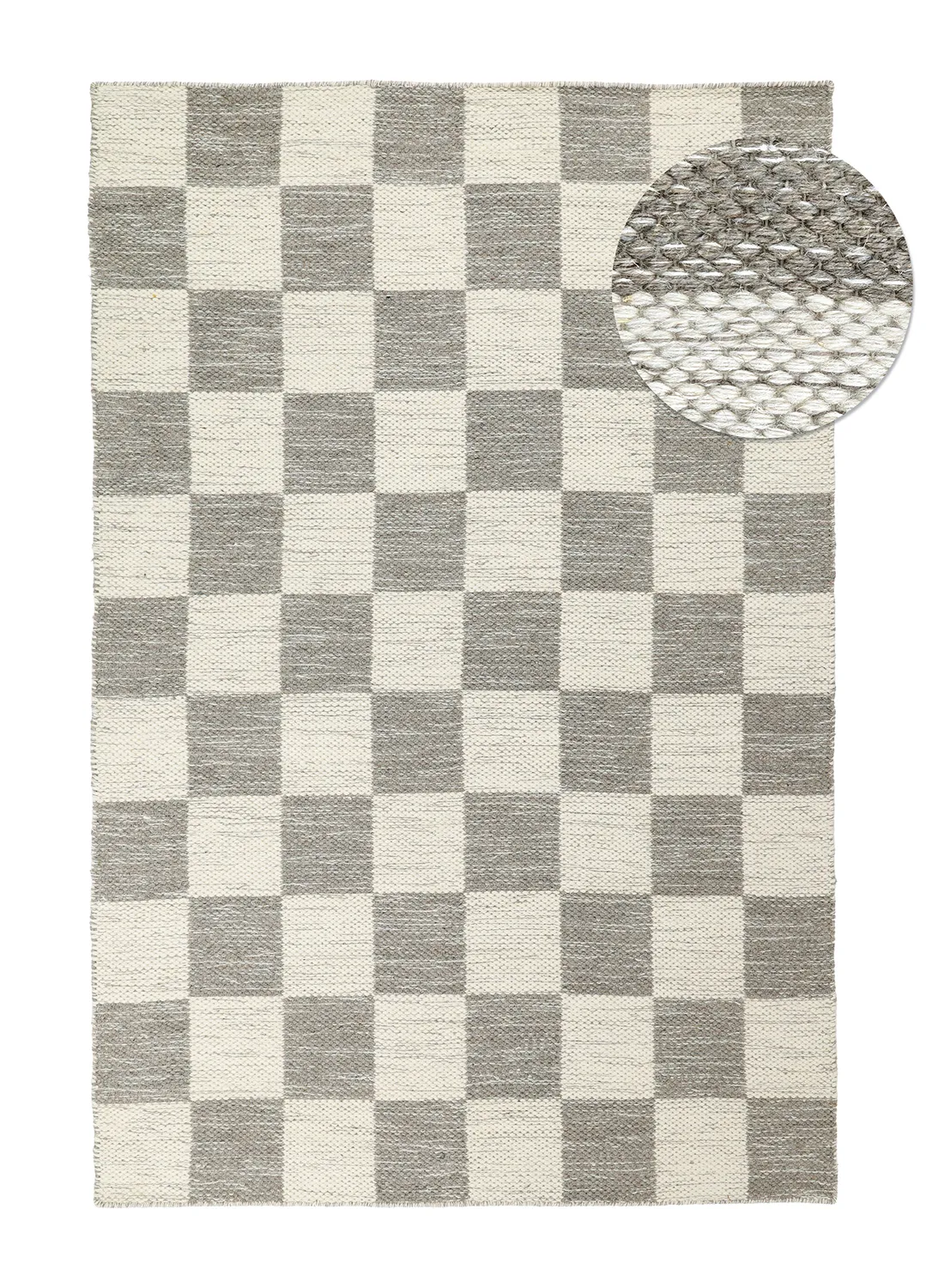 Wollteppich - Dundee (grau/weiß)
