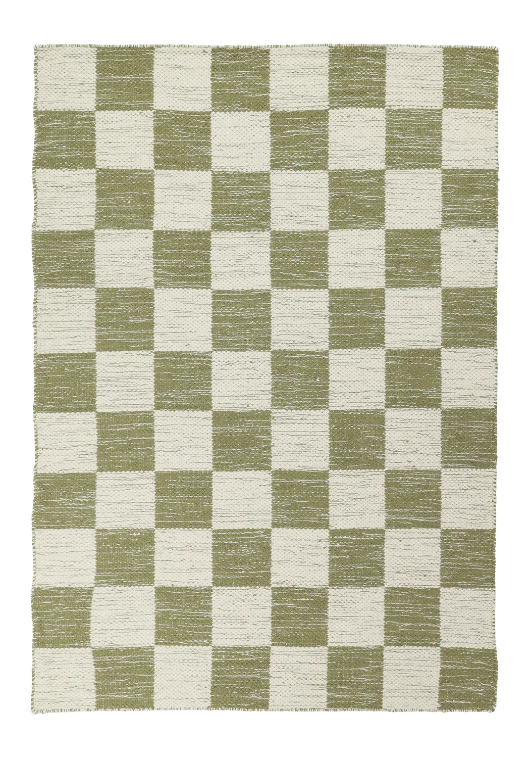 Wollteppich - Dundee (grün/weiß)