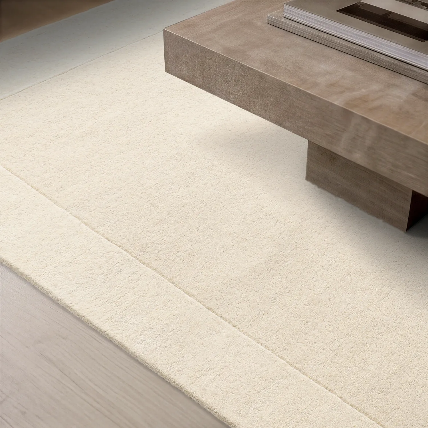 Wollteppich - Gaya Hand Tufted Wool Premium (cremefarben/weiß)