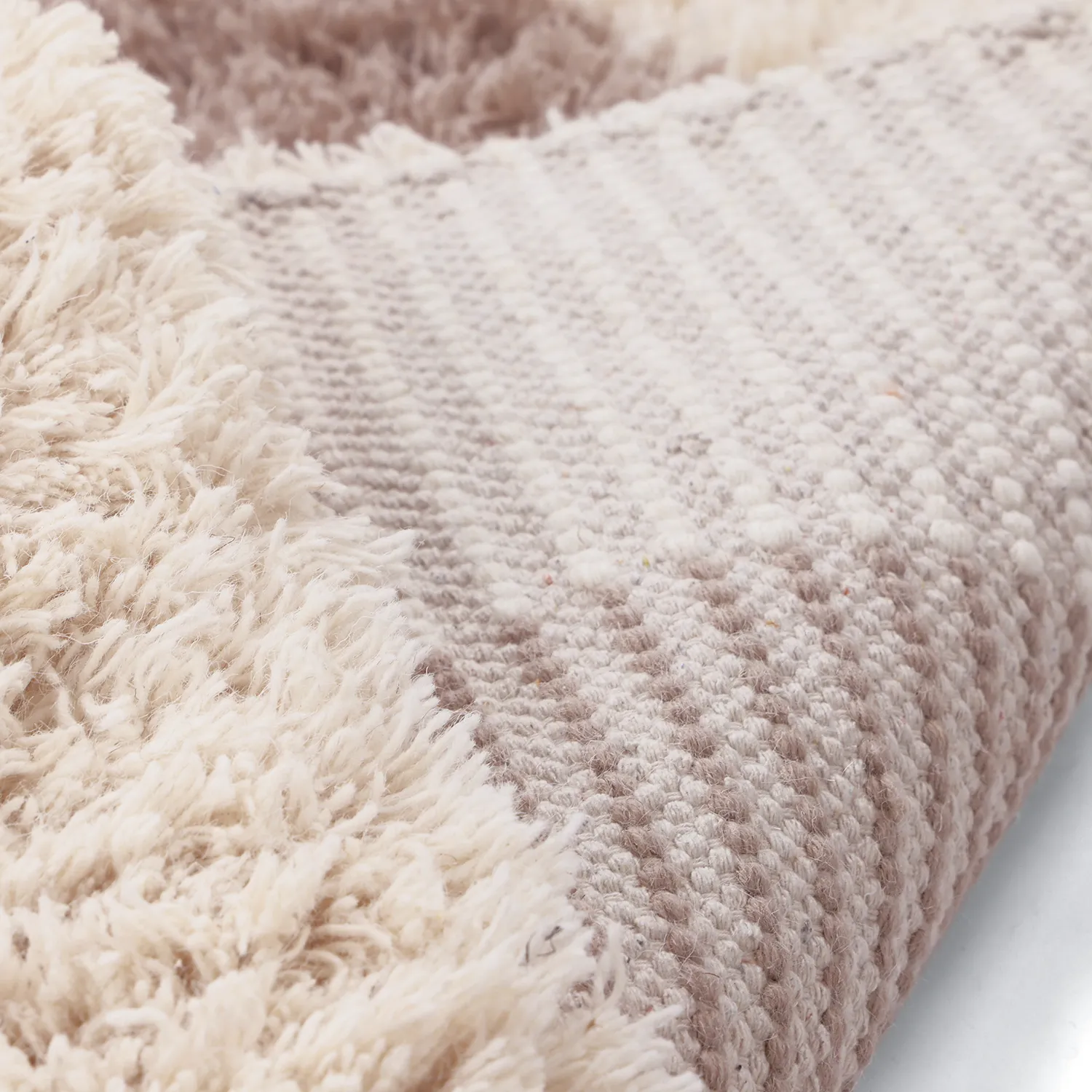 Wollteppich - Khenifra Handknot Wool Premium (taupe/creme)
