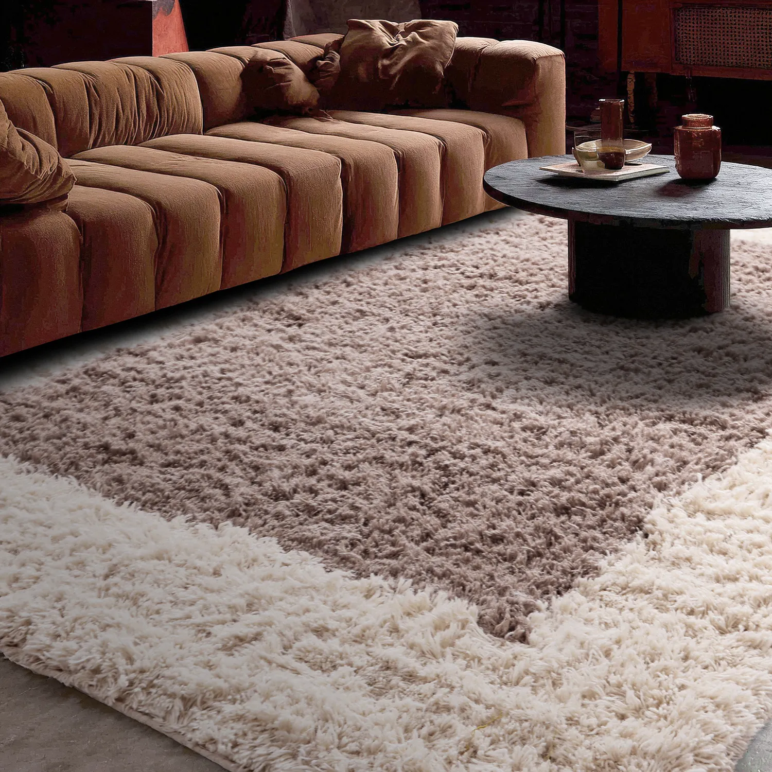 Wollteppich - Khenifra Handknot Wool Premium (taupe/creme)