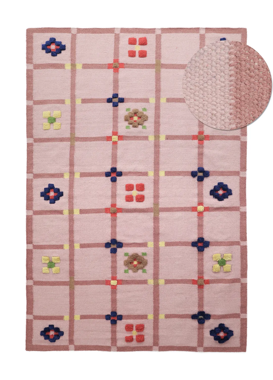 Wollteppich - Lausanne Flatweave Tufted Premium (rosa)