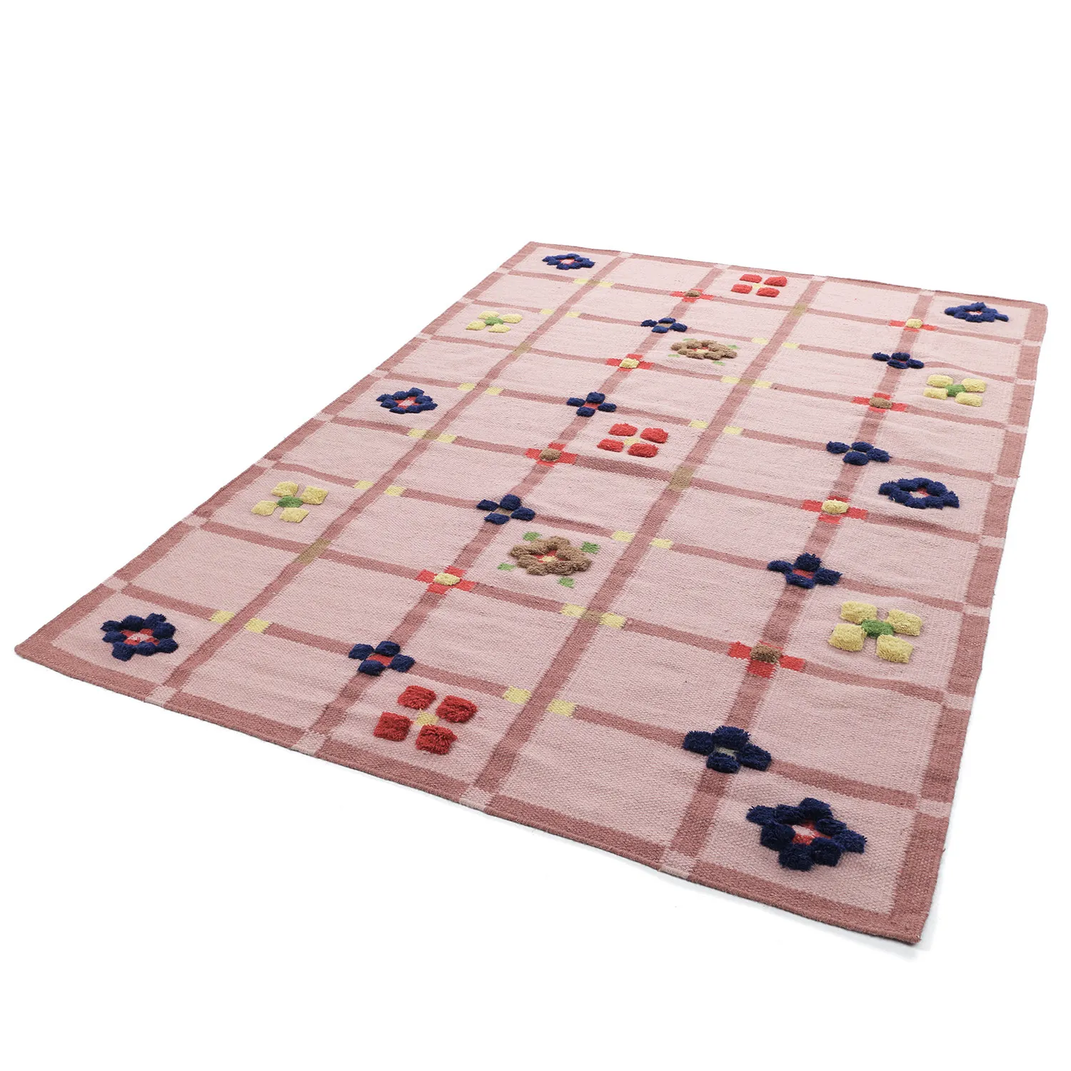 Wollteppich - Lausanne Flatweave Tufted Premium (rosa)