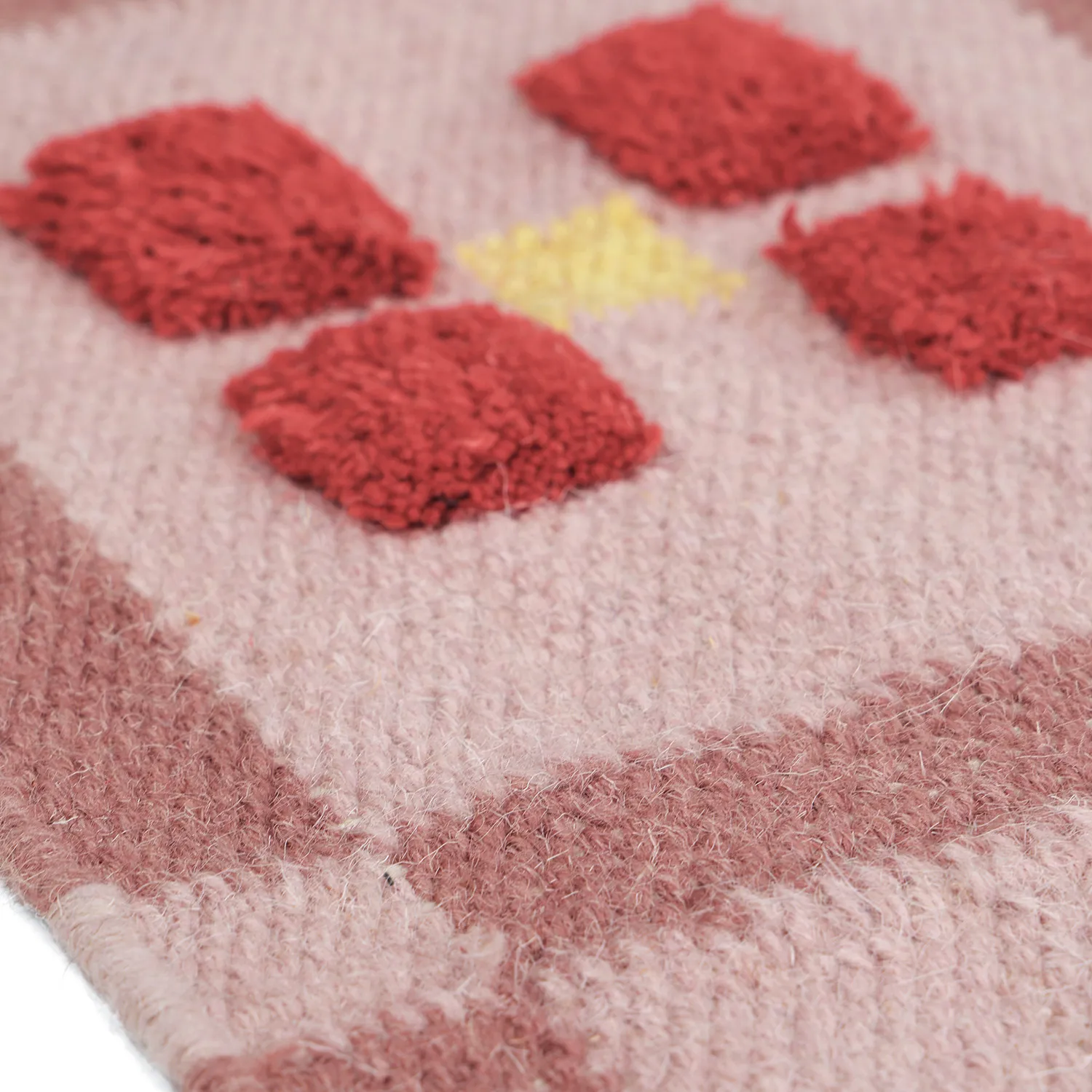 Wollteppich - Lausanne Flatweave Tufted Premium (rosa)