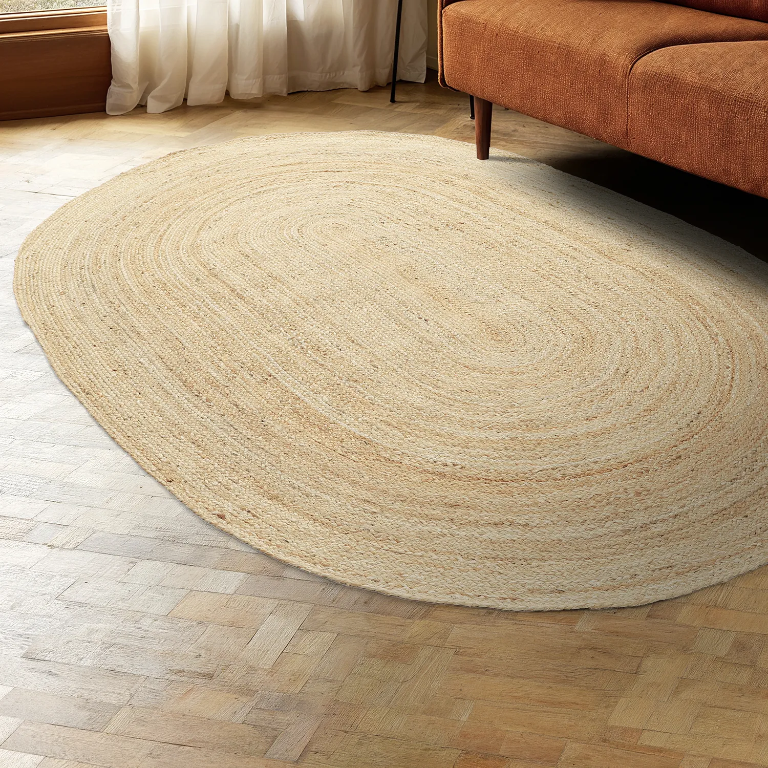 Ovaler Juteteppich - San Francisco (jute)