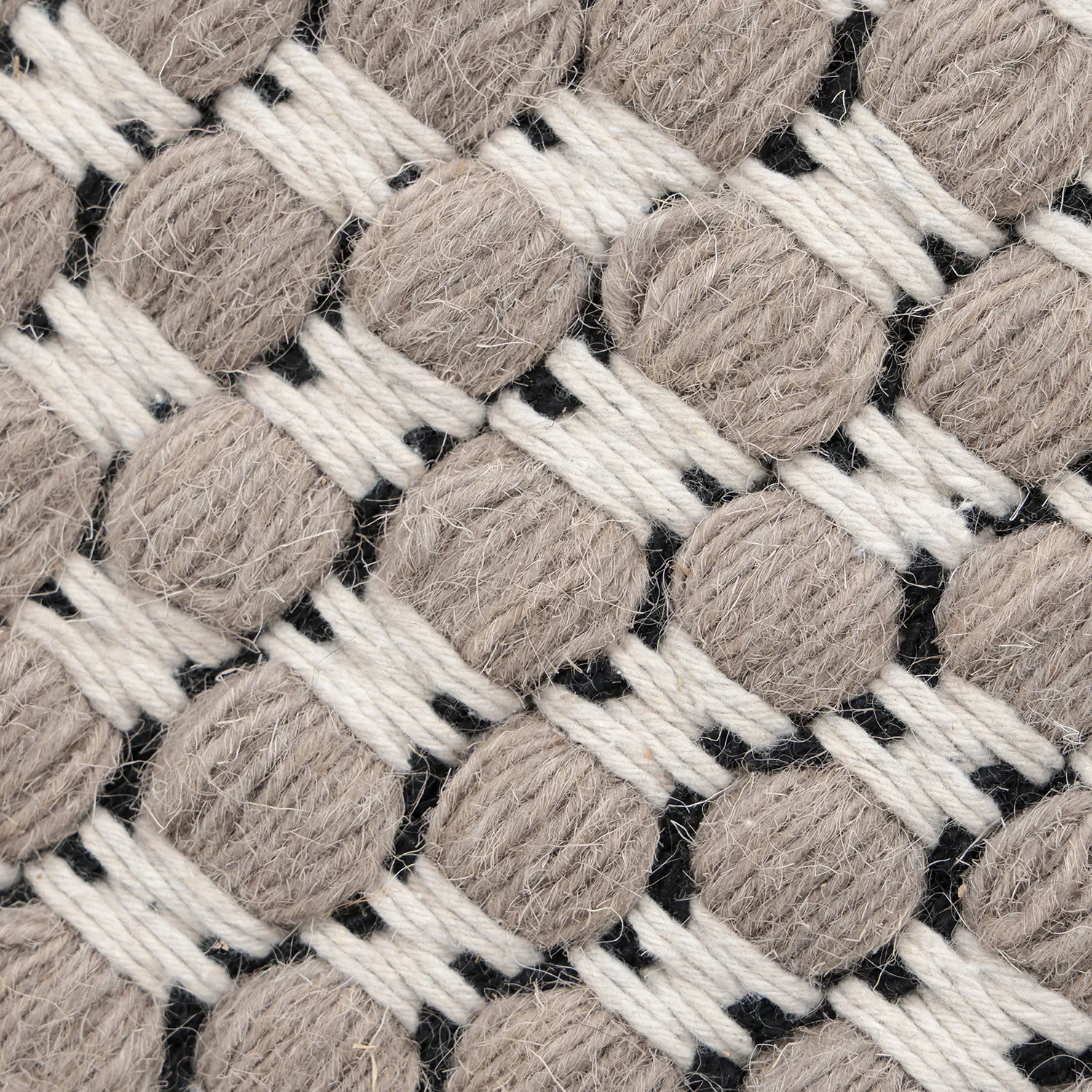 Wollteppich - Ovelia (taupe/weiß)