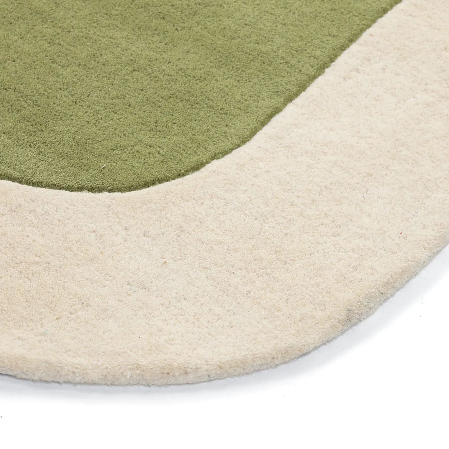 Wollteppich - Puri Hand Tufted Wool Premium (grün/creme)