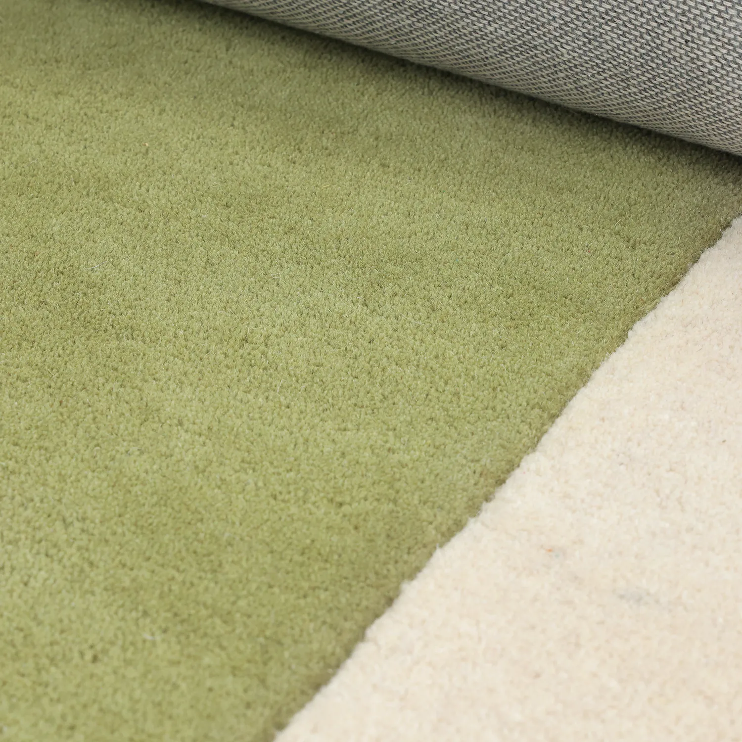 Wollteppich - Puri Hand Tufted Wool Premium (grün/creme)
