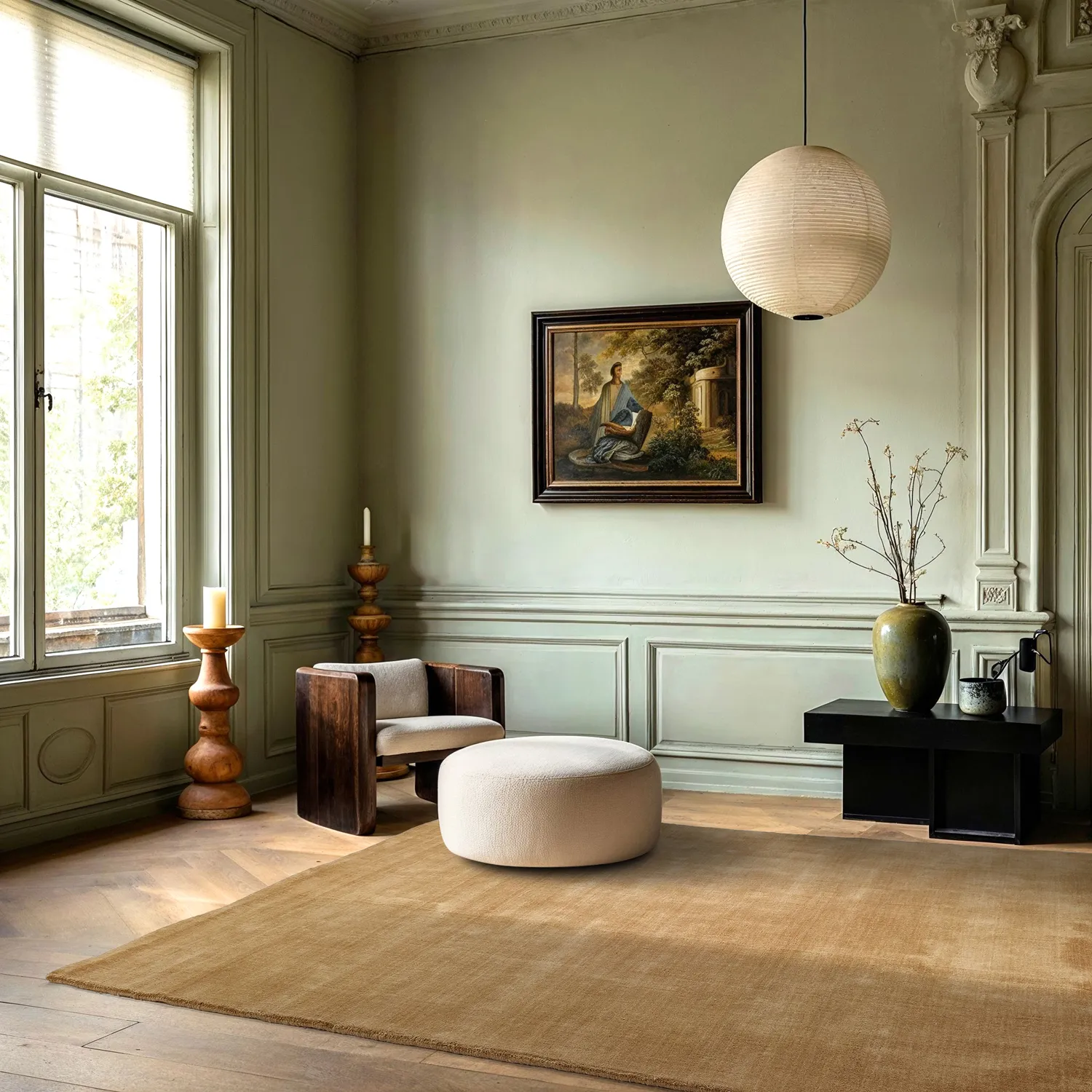 Wollteppich - Rozel Handloom Wool Premium (beige)