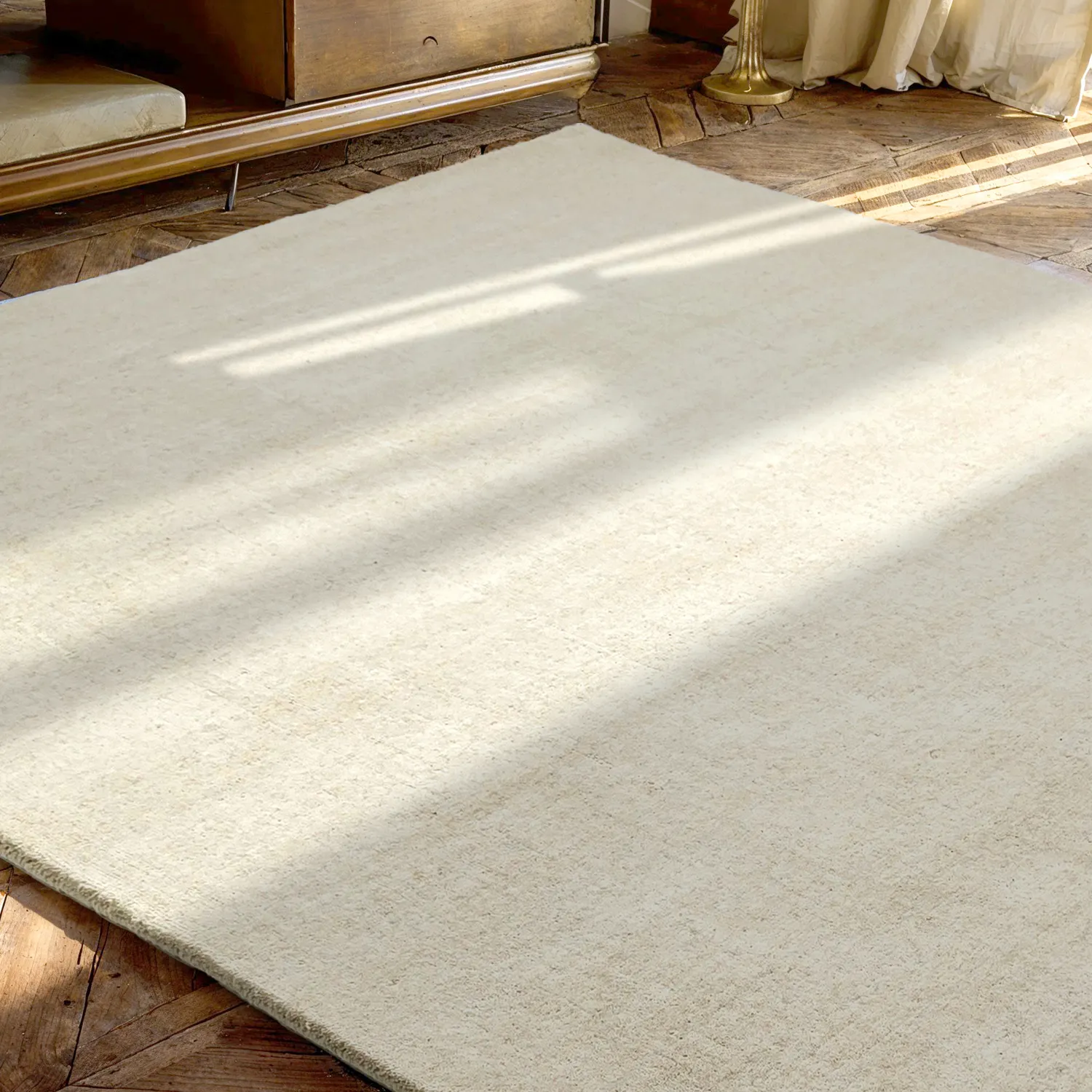 Wollteppich - Rozel Handloom Wool Premium (creme)