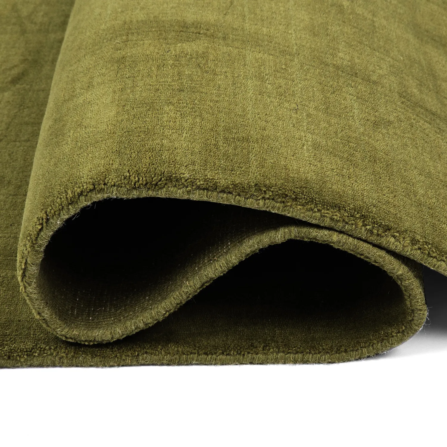 Wollteppich - Rozel Handloom Wool Premium (moosgrün)