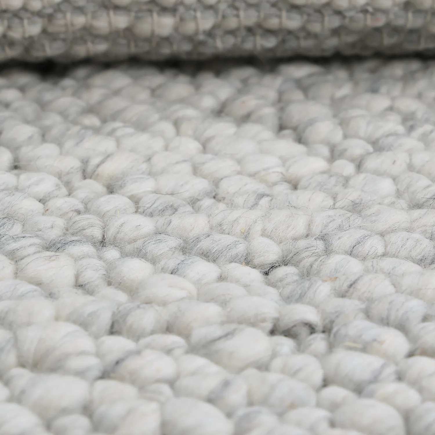 Wollteppich - Sala Irregular Wool Bubble (hellgrau meliert)