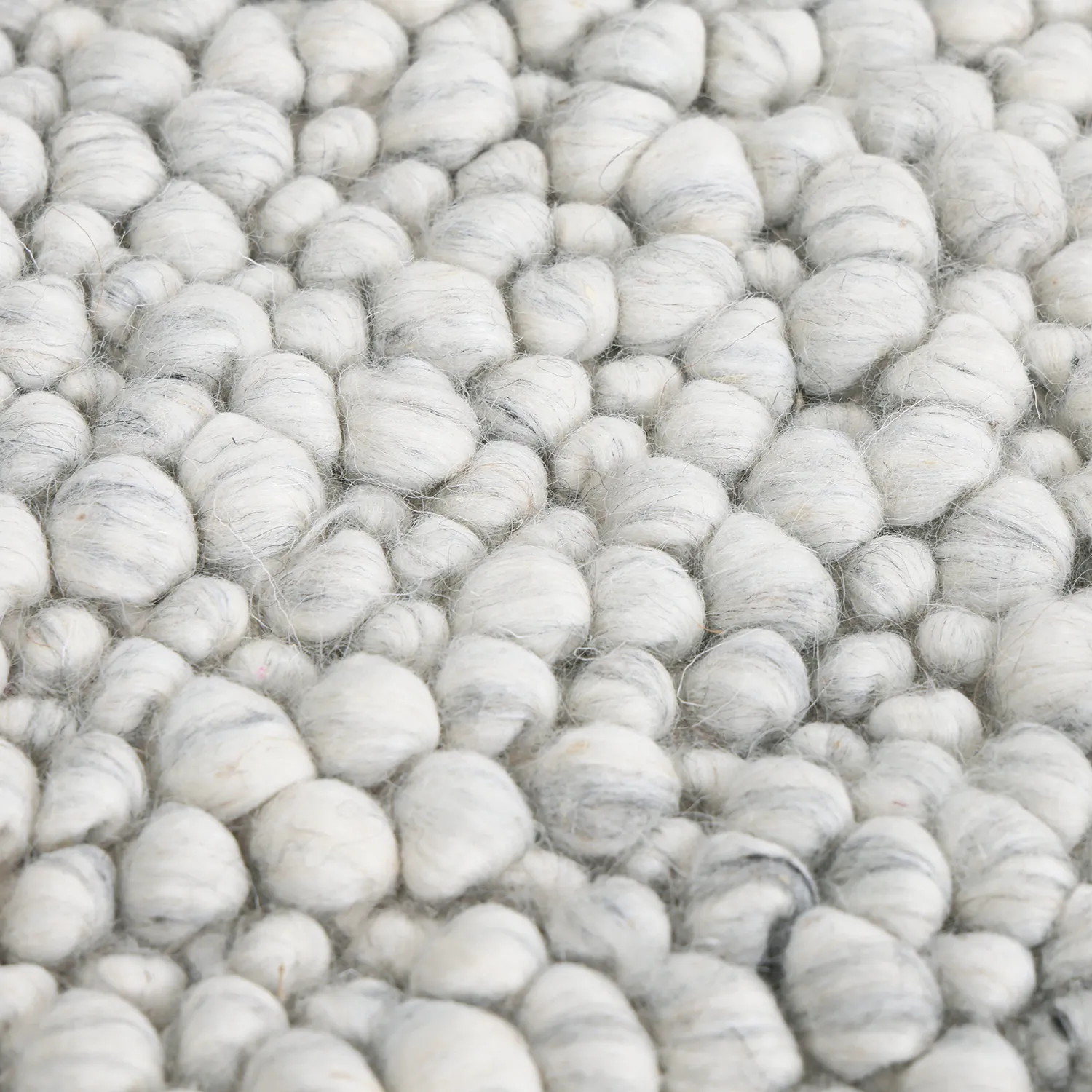 Wollteppich - Sala Irregular Wool Bubble (hellgrau meliert)