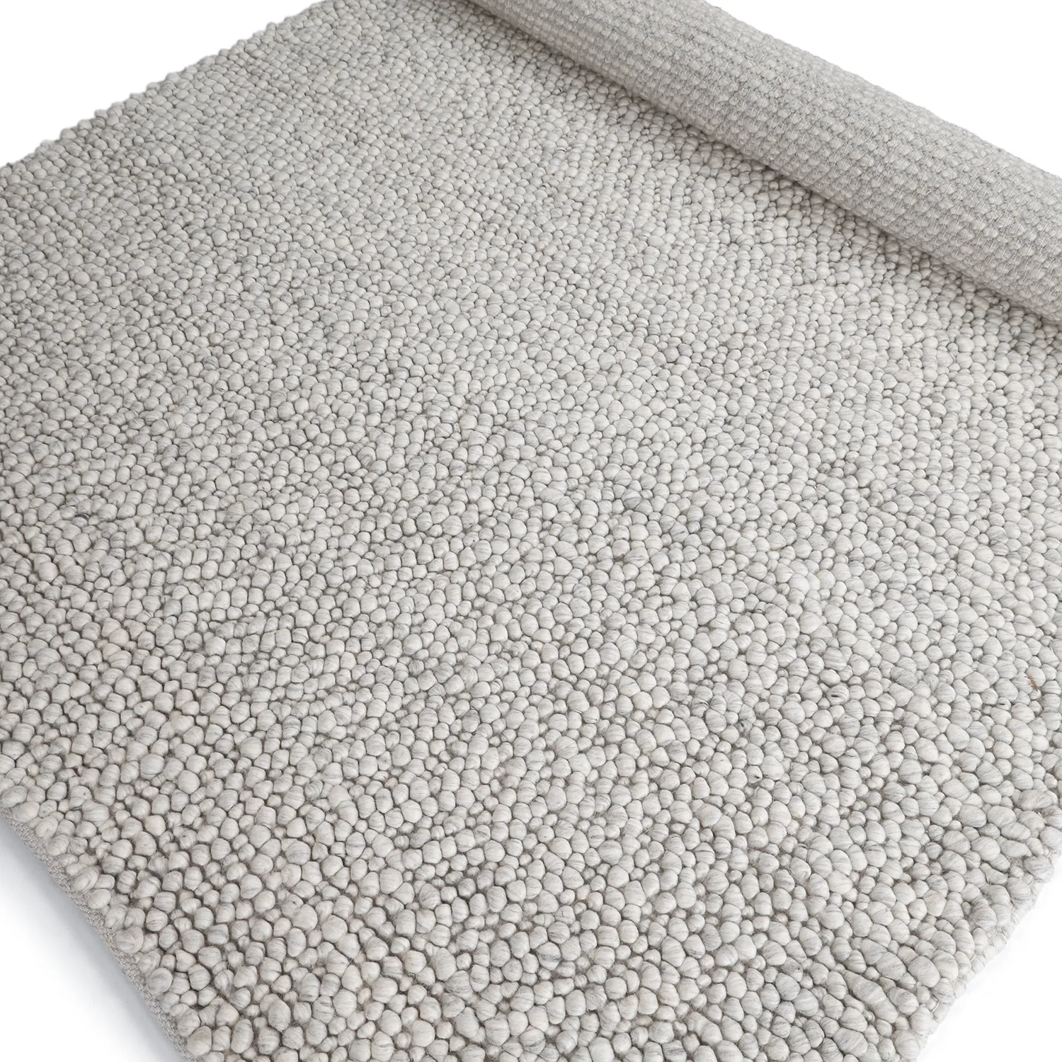 Wollteppich - Sala Irregular Wool Bubble (hellgrau meliert)