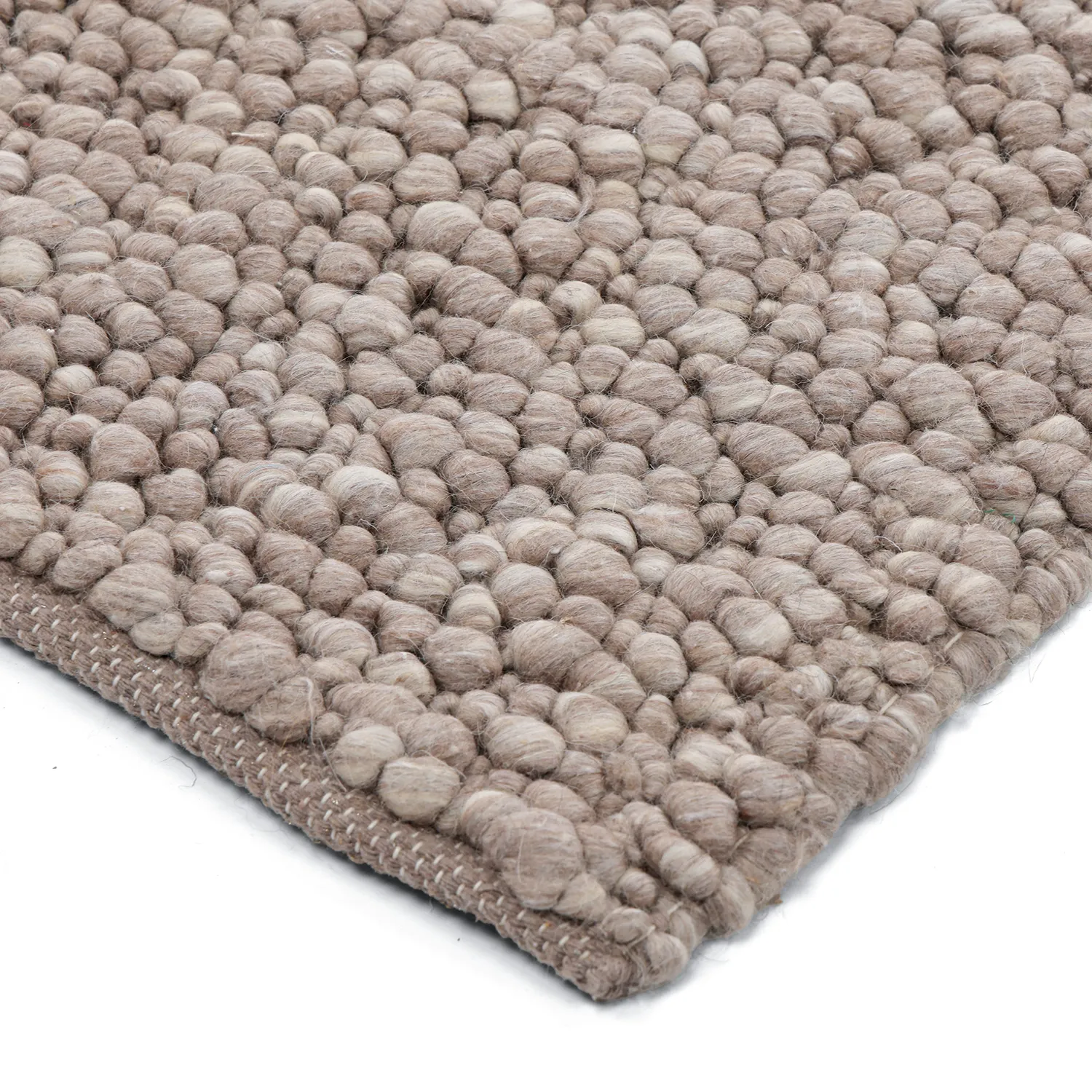 Wollteppich - Sala Irregular Wool Bubble (taupe/weiß-melange)