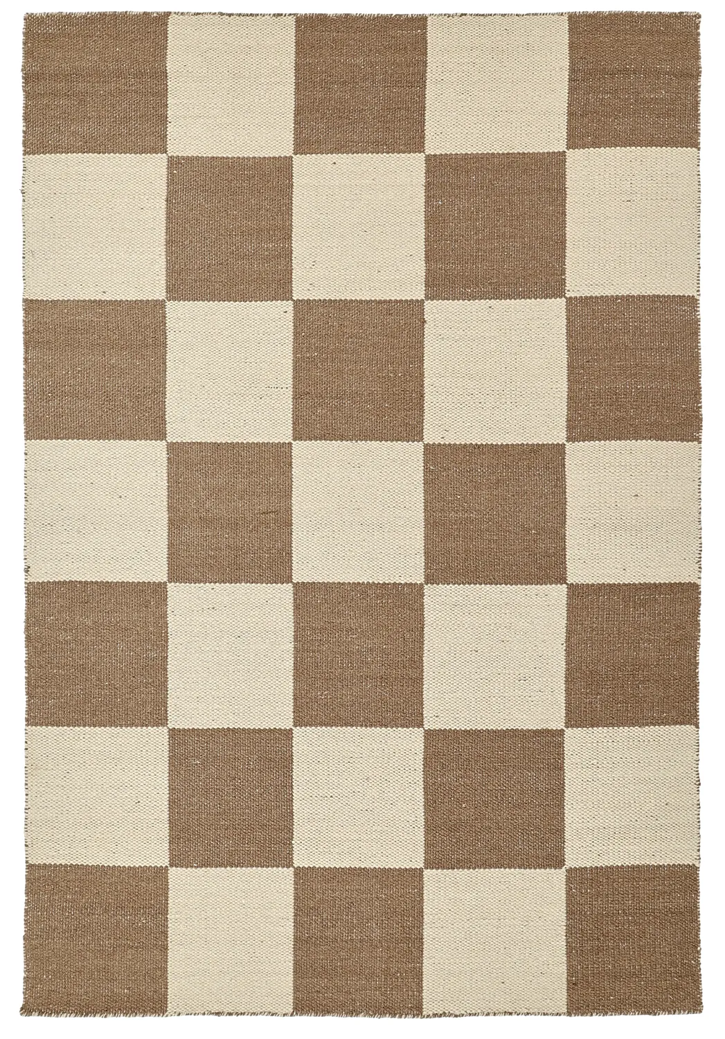 Wollteppich - Scacco (braun/beige)