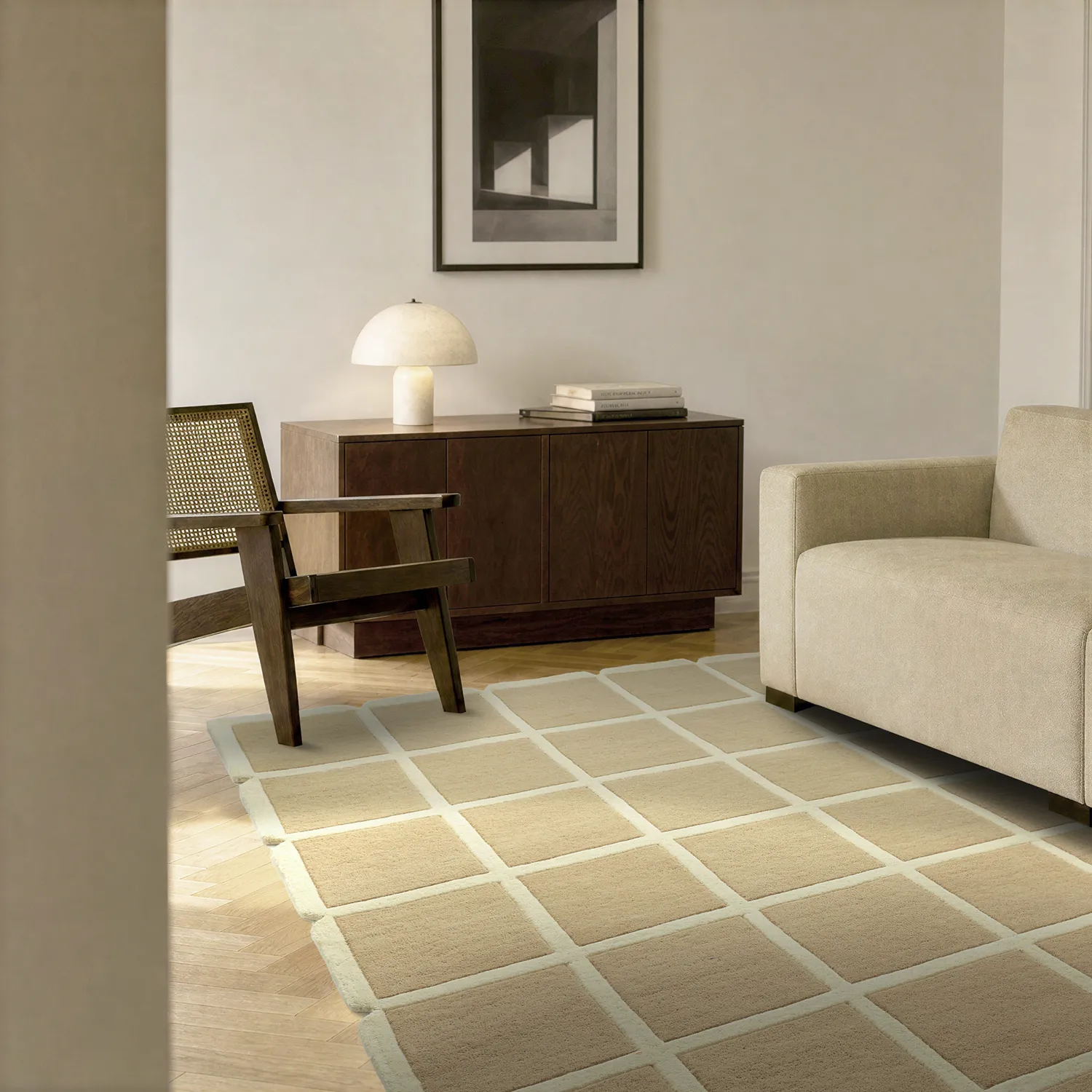 Wollteppich - Syl Hand Tufted Wool Premium (beige/creme)