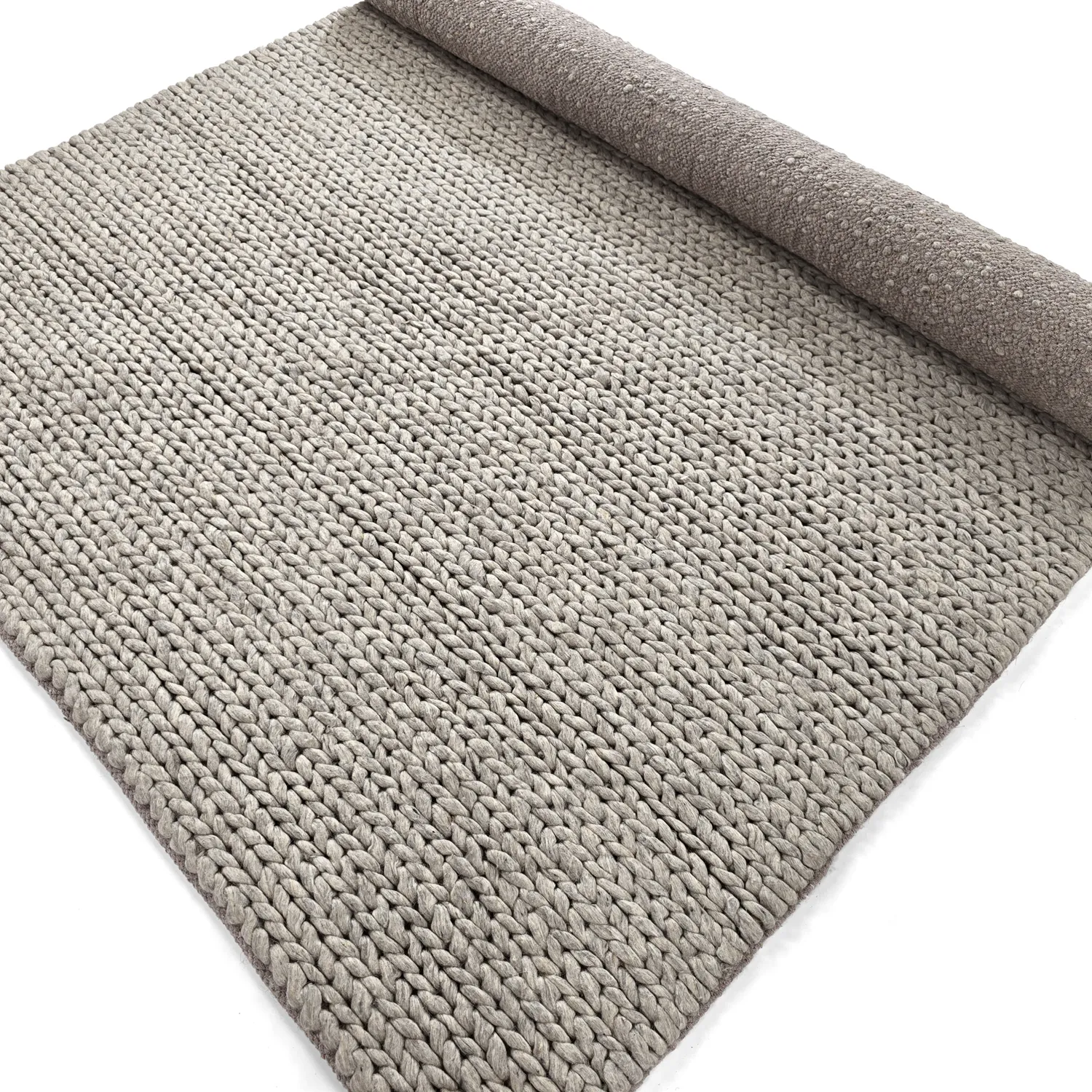 Wollteppich - Talvia Braided Wool (grau)