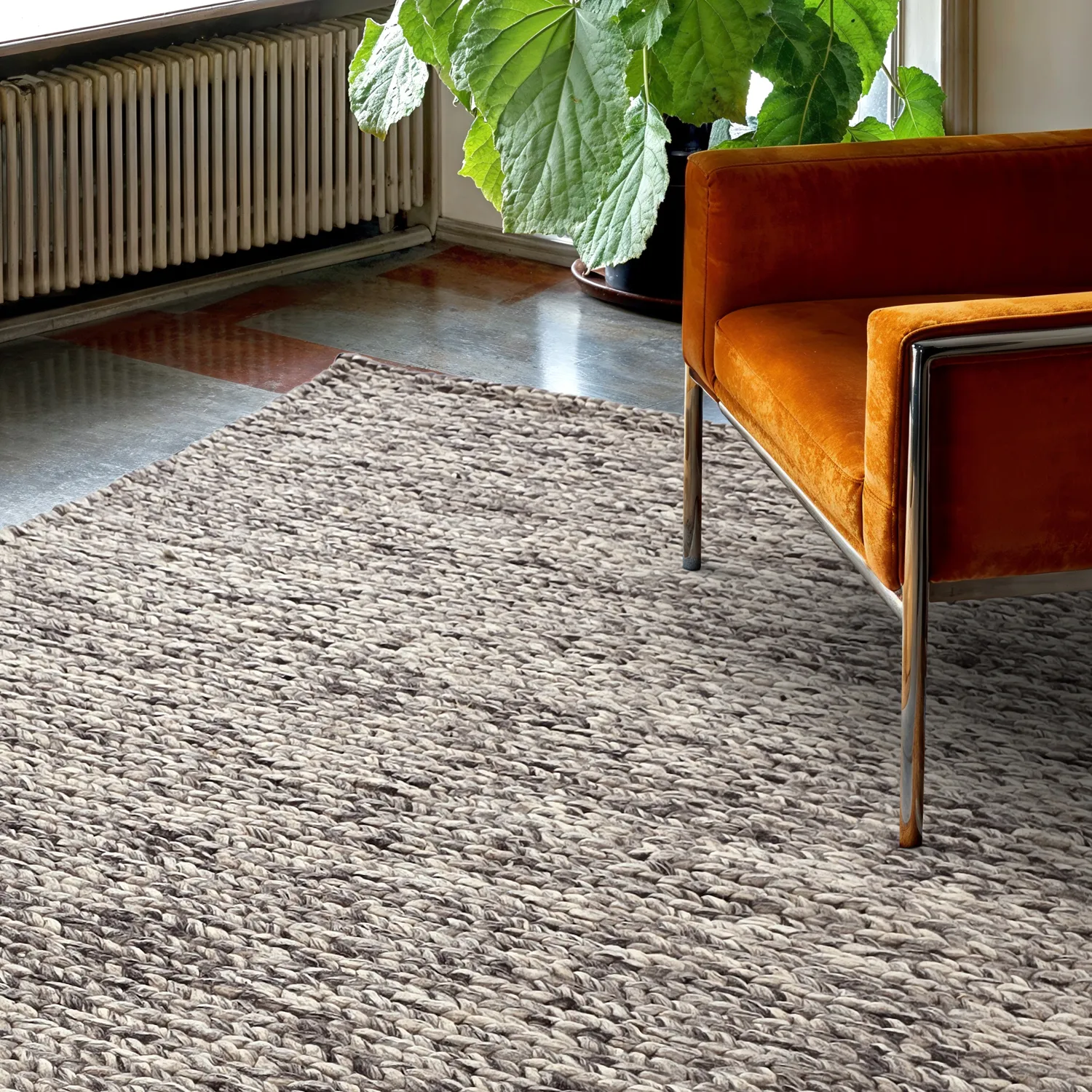Wollteppich - Talvia Braided Wool (dunkelgrau)