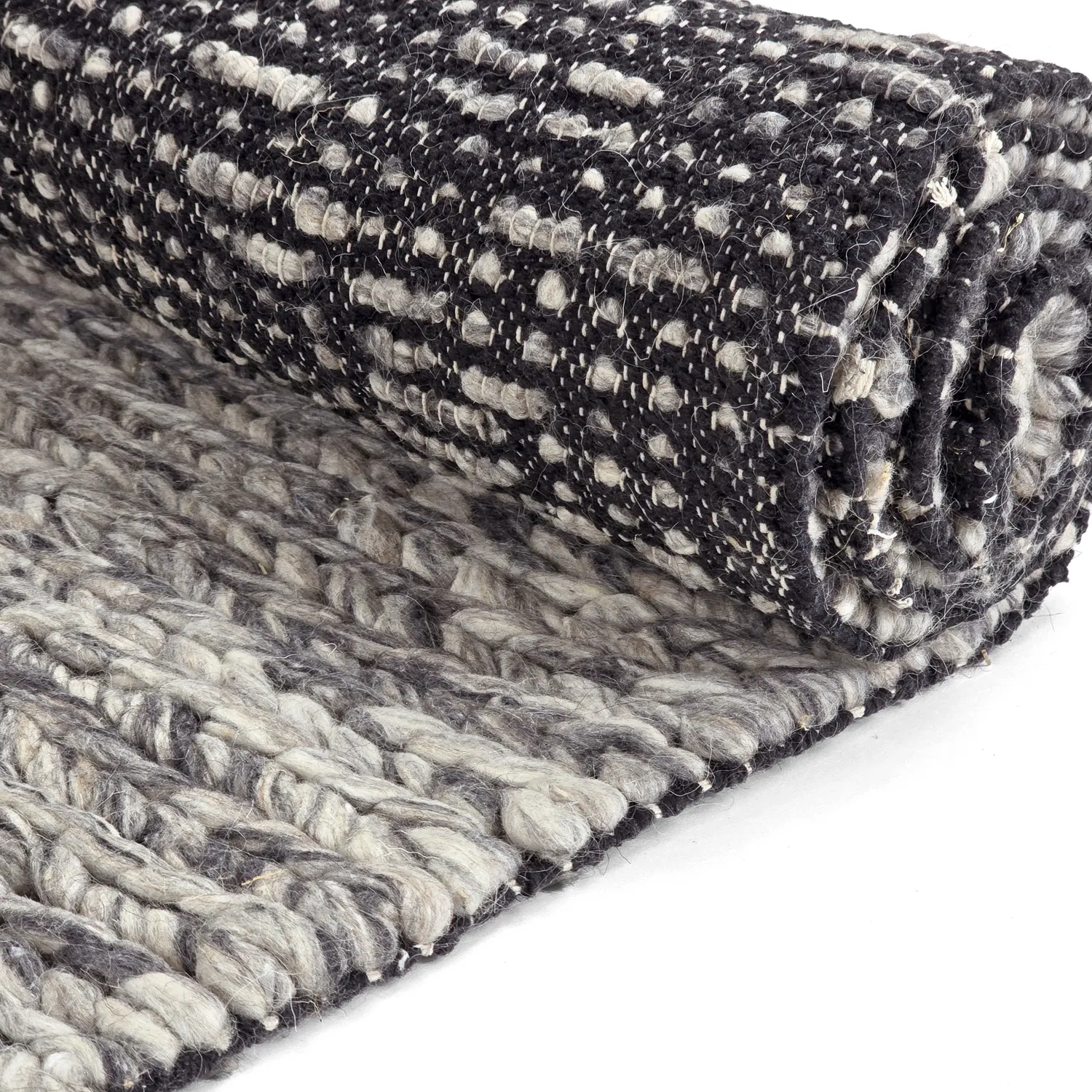 Wollteppich - Talvia Braided Wool (dunkelgrau)