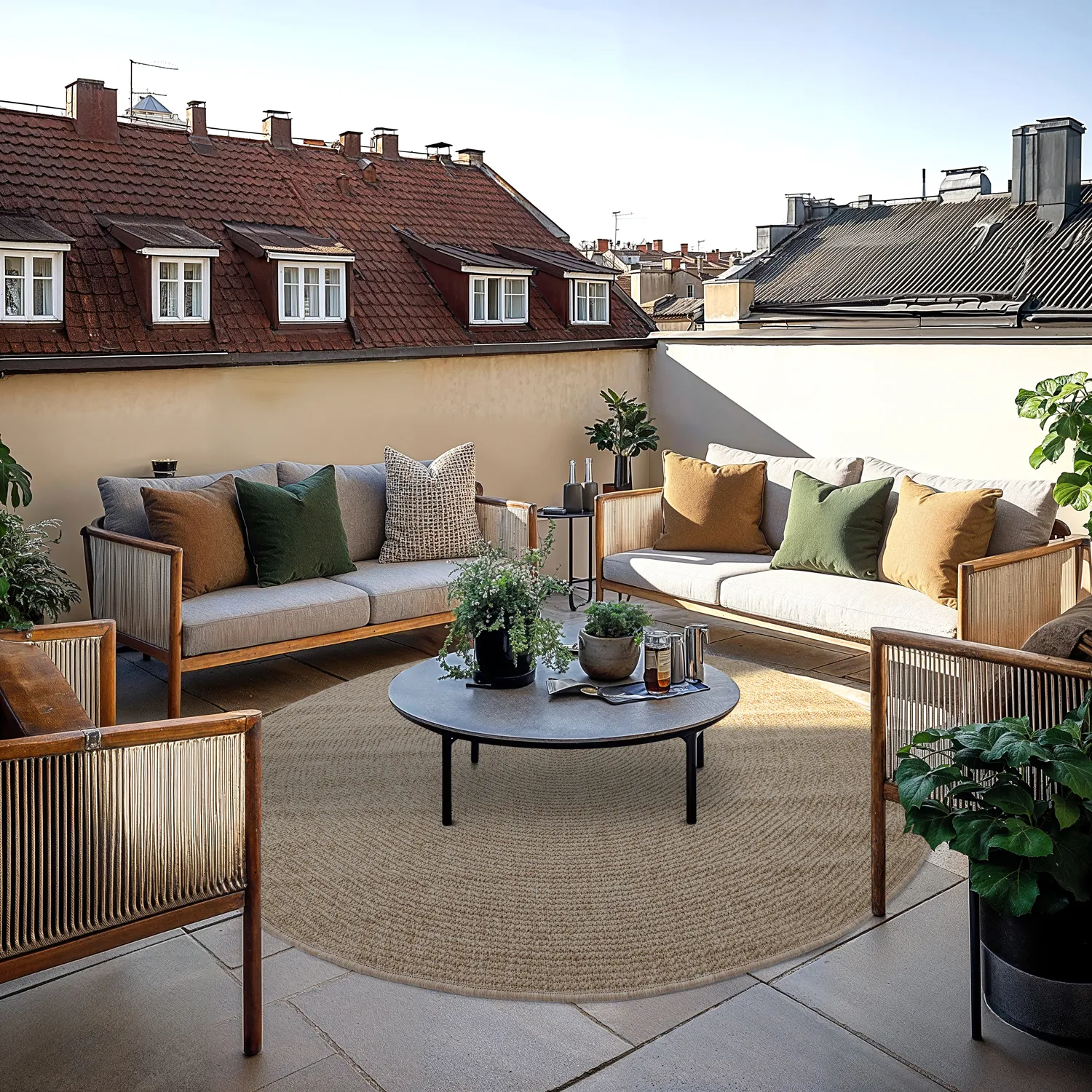 Rund Teppich - Indoor/Outdoor Arlo (beige)