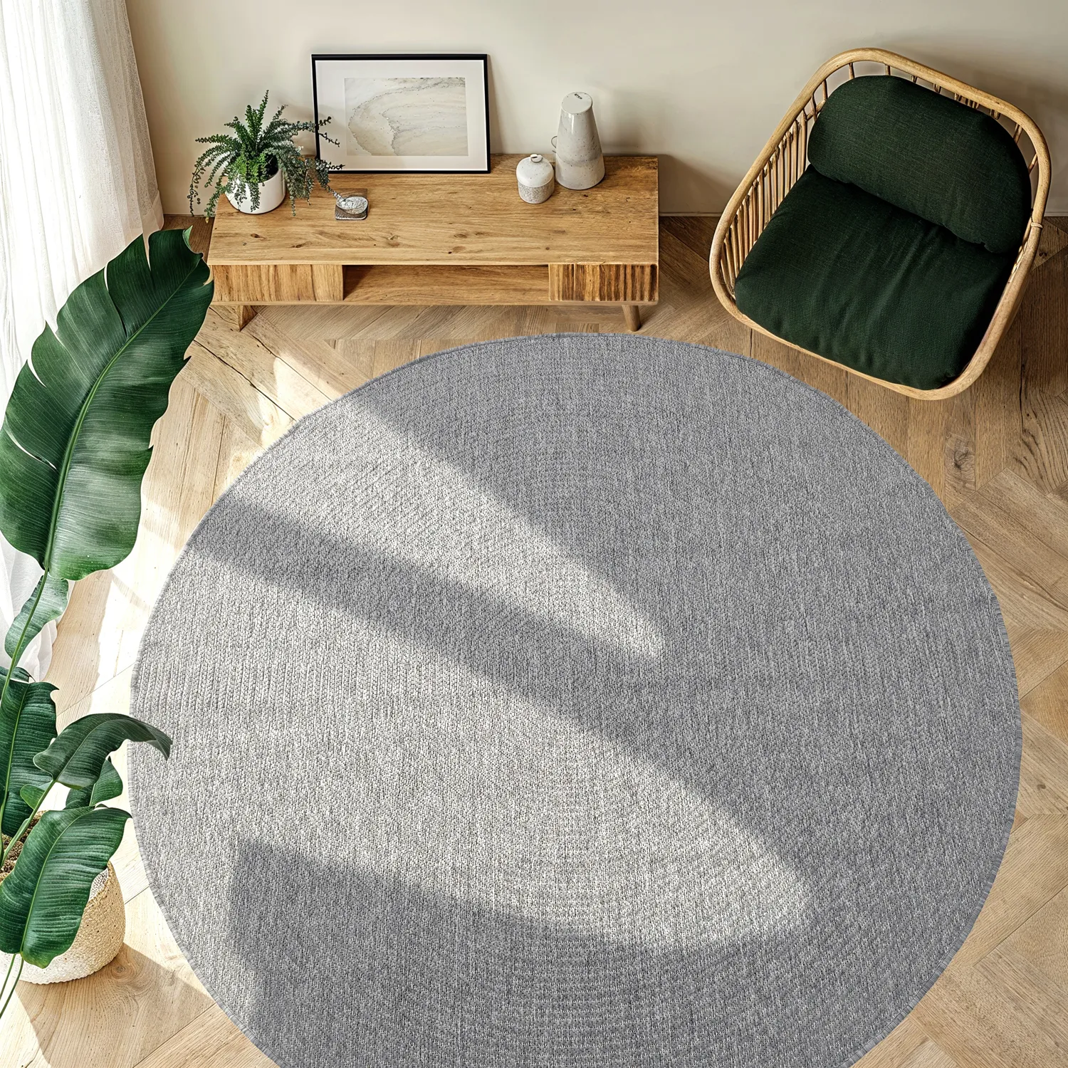 Runde Teppiche - Indoor/Outdoor Arlo (grau)