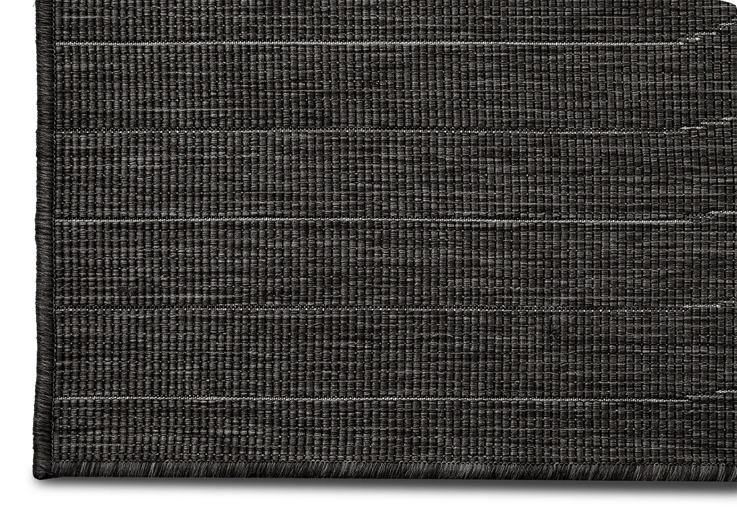 Teppich für innen und außen - Hayden (schwarz)