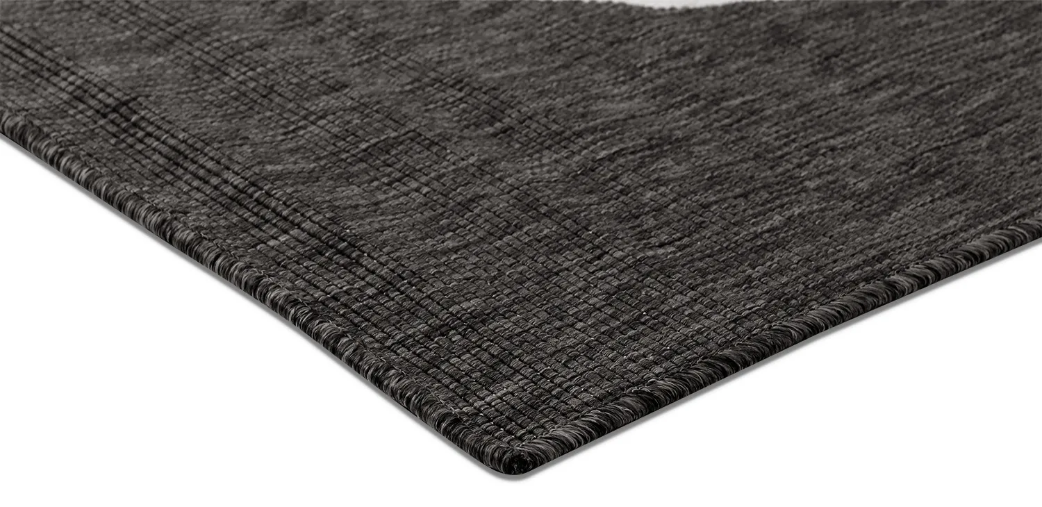 Teppich für innen und außen - Raylan (schwarz)