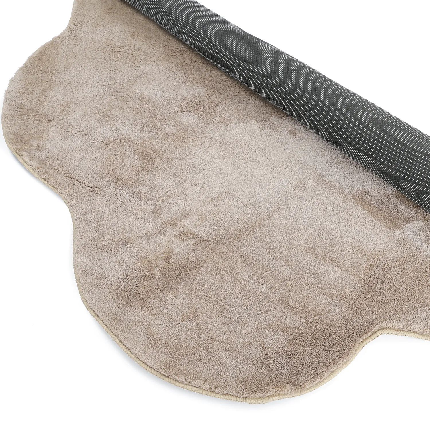Runder Wellen-Teppich - Aranga Super Soft Fur (braun)
